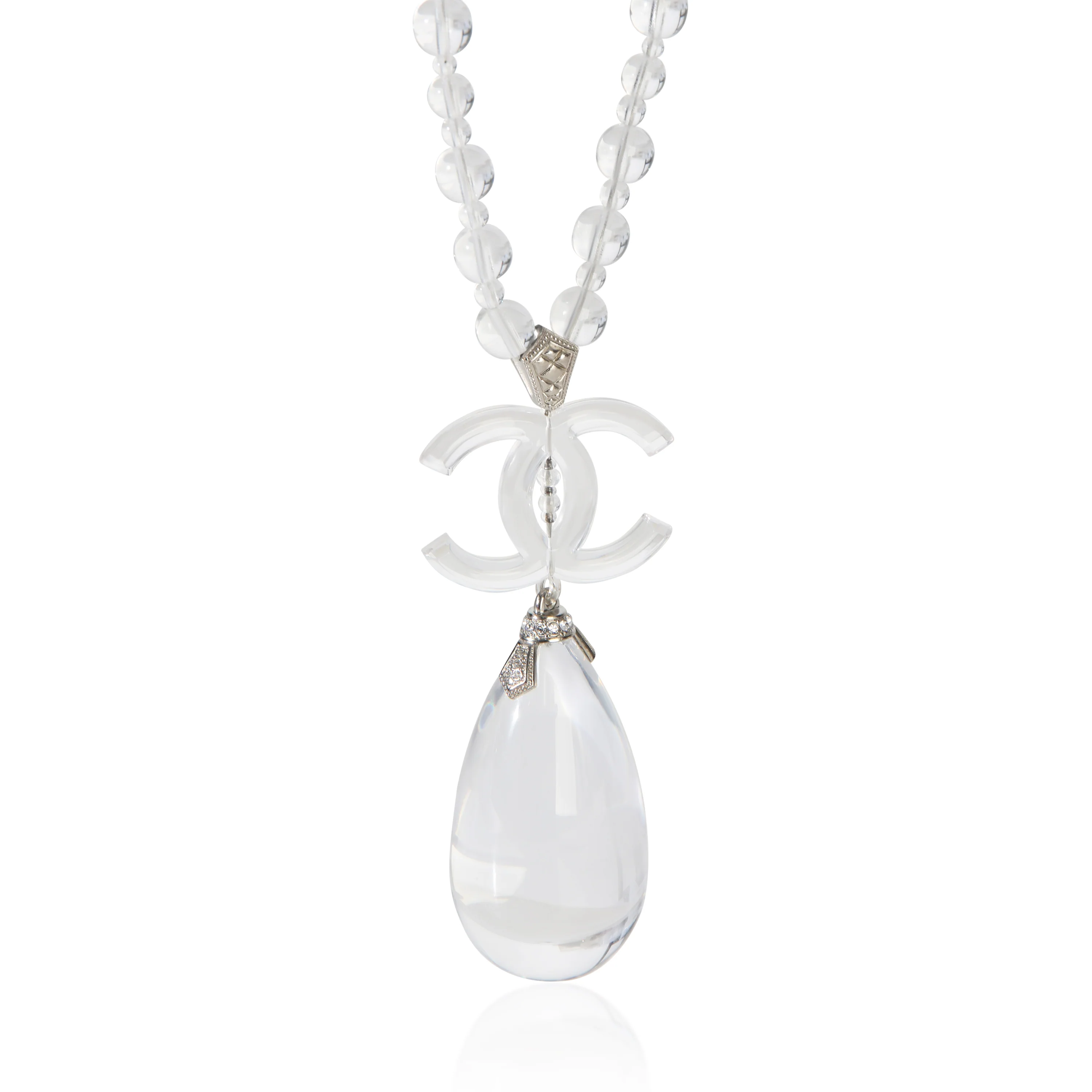 2018 Clear Resin Bead Necklace