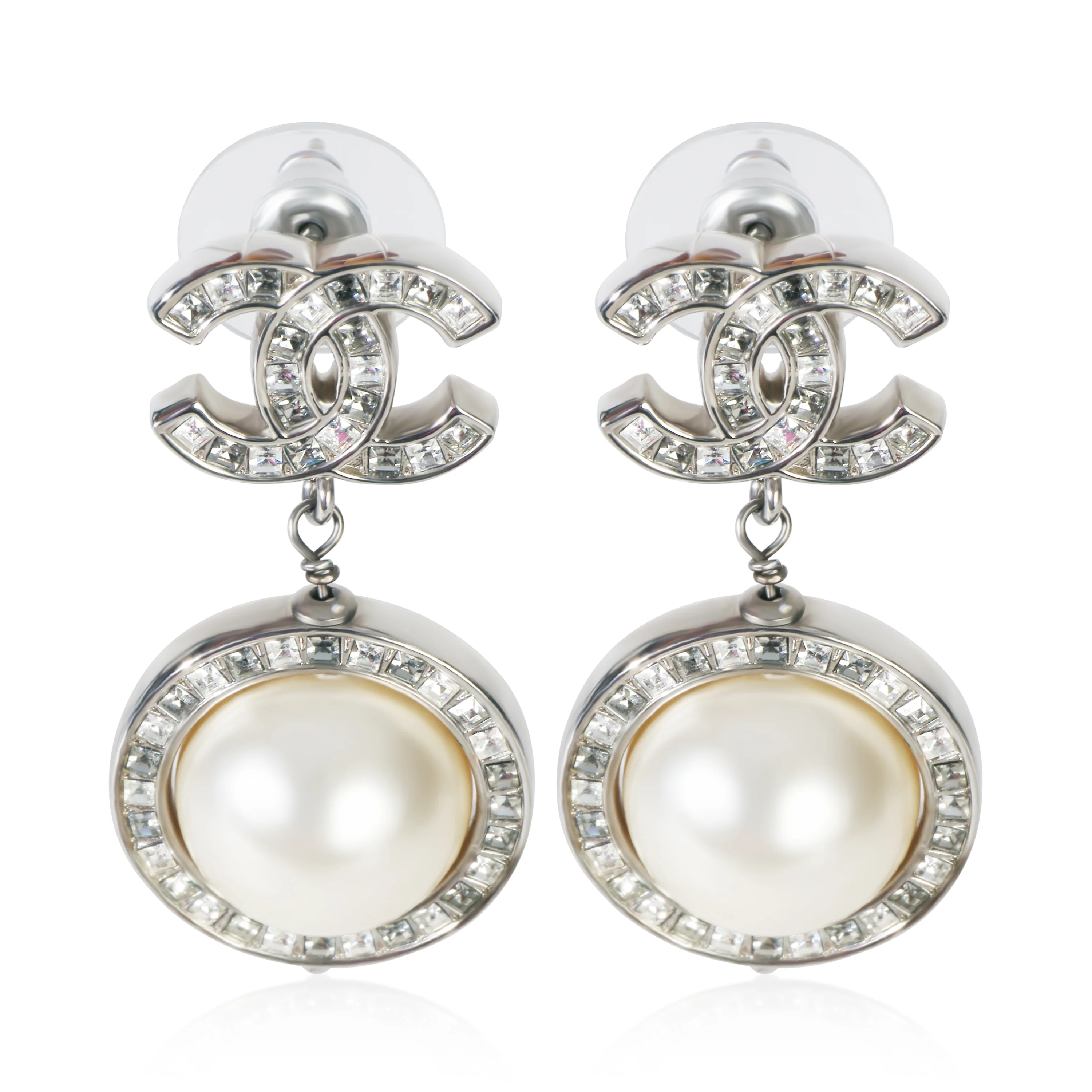 2018 Faux Pearl & Strass CC Earrings