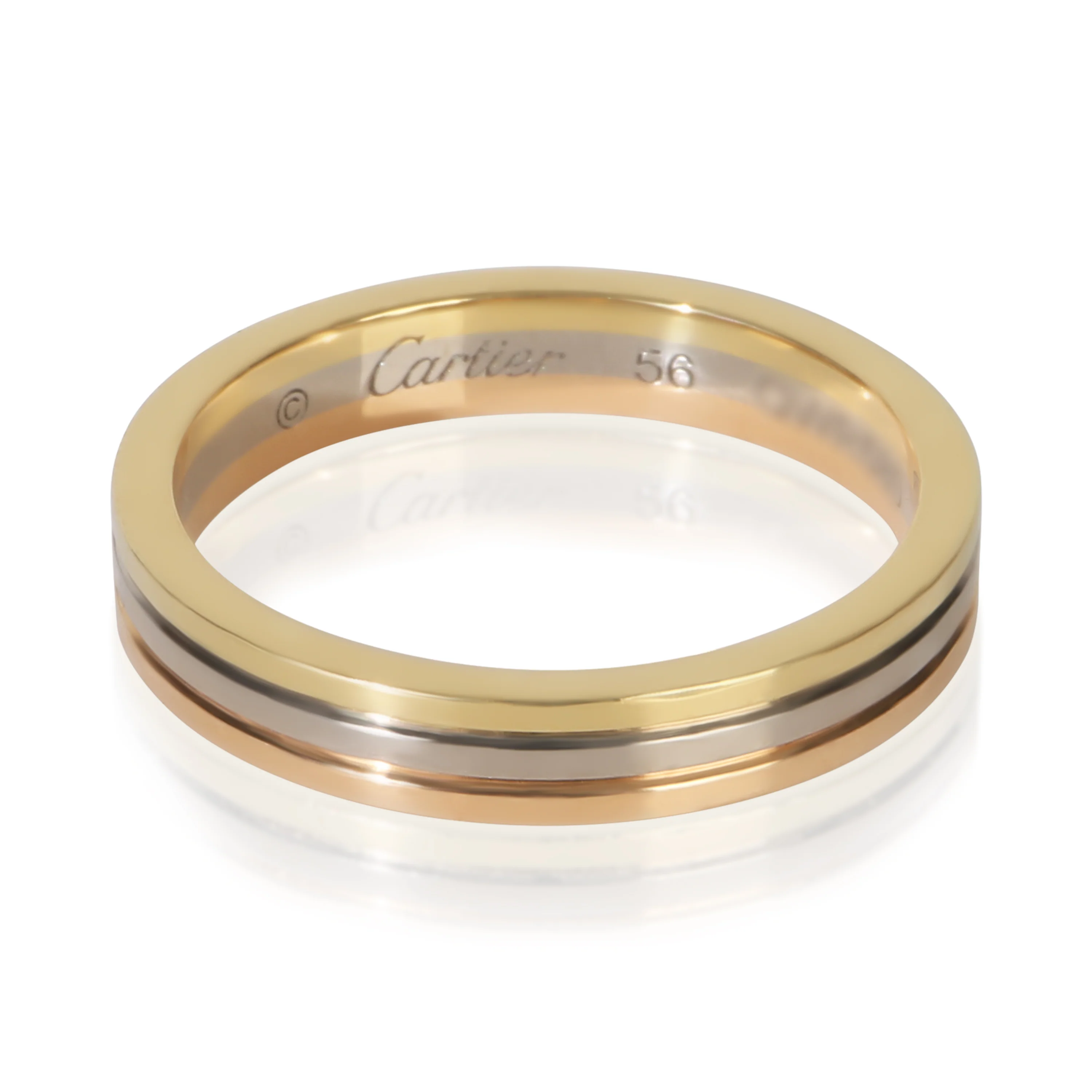 3-Tone Gold  Vendome Louis Cartier 3.5mm Band