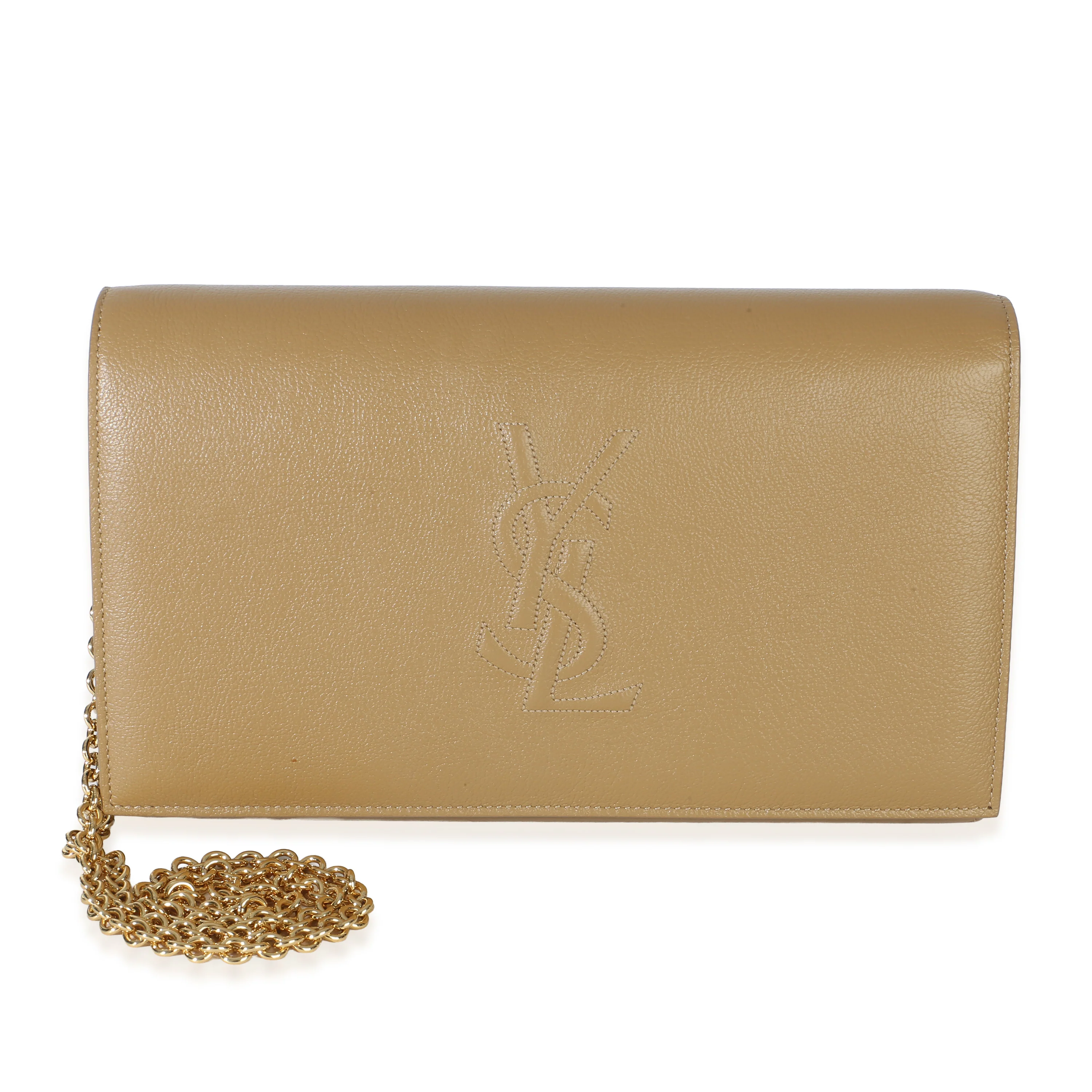 Beige Calfskin Belle De Jour Chain Wallet