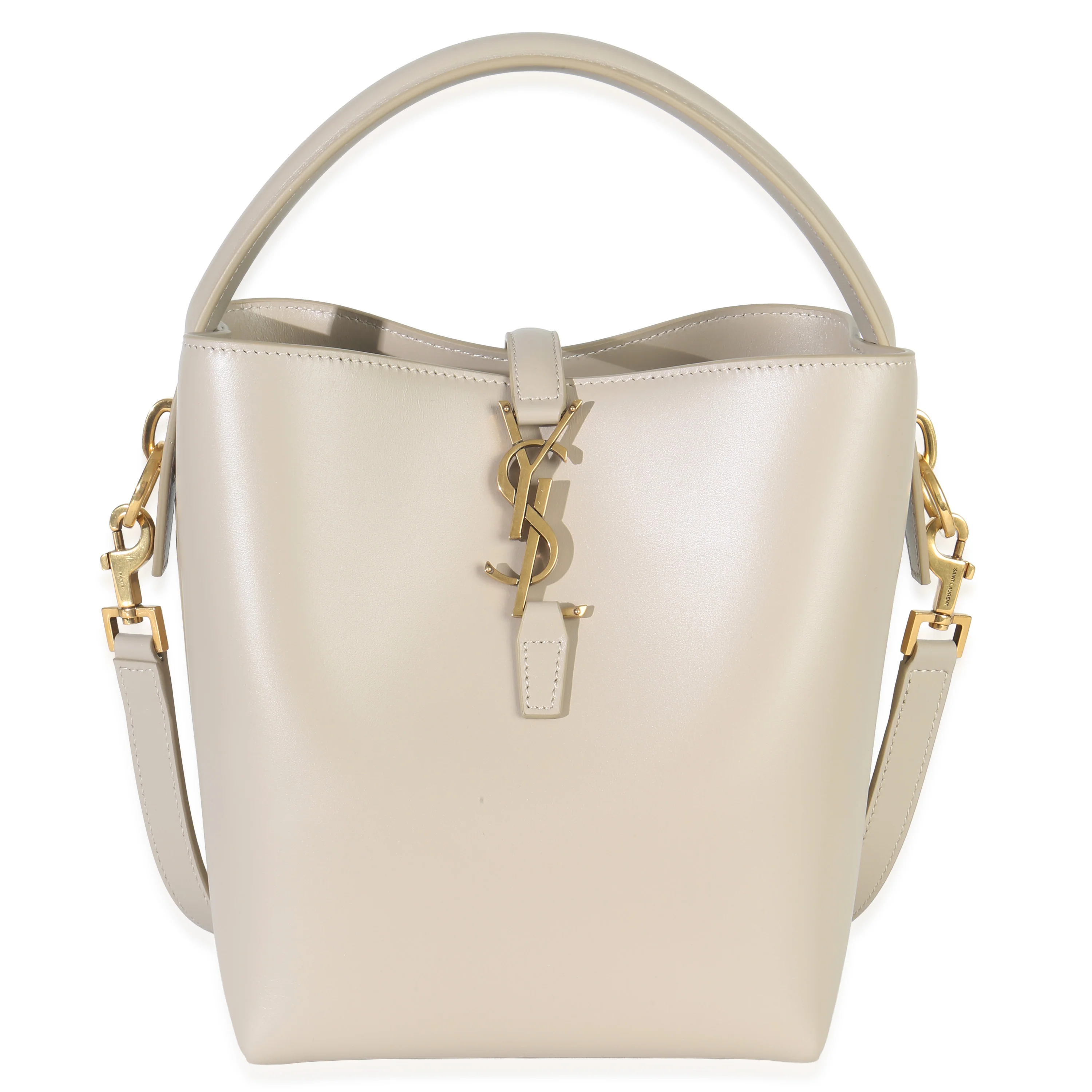Beige Calfskin Small Le 37 Bucket Bag