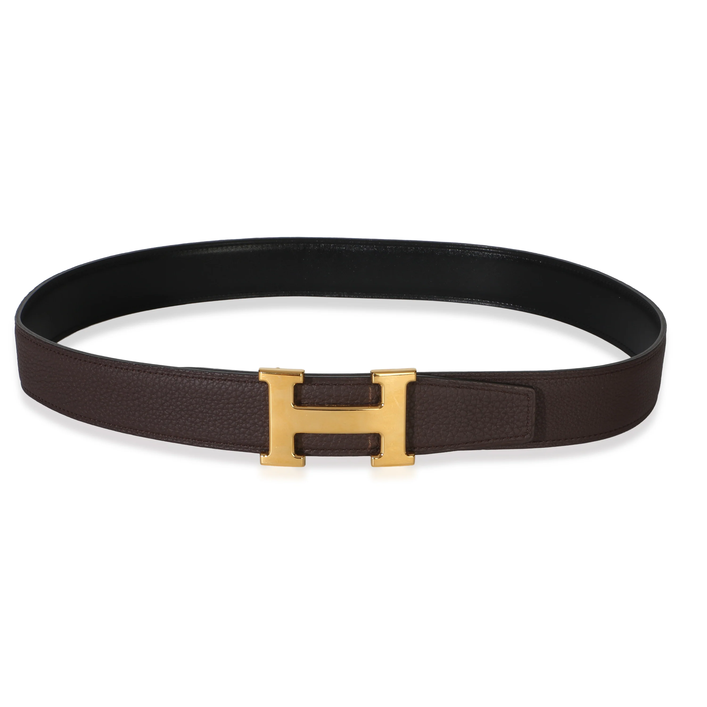 Black Chocolat Box Togo Reversible Constance Belt 80/32 GHW