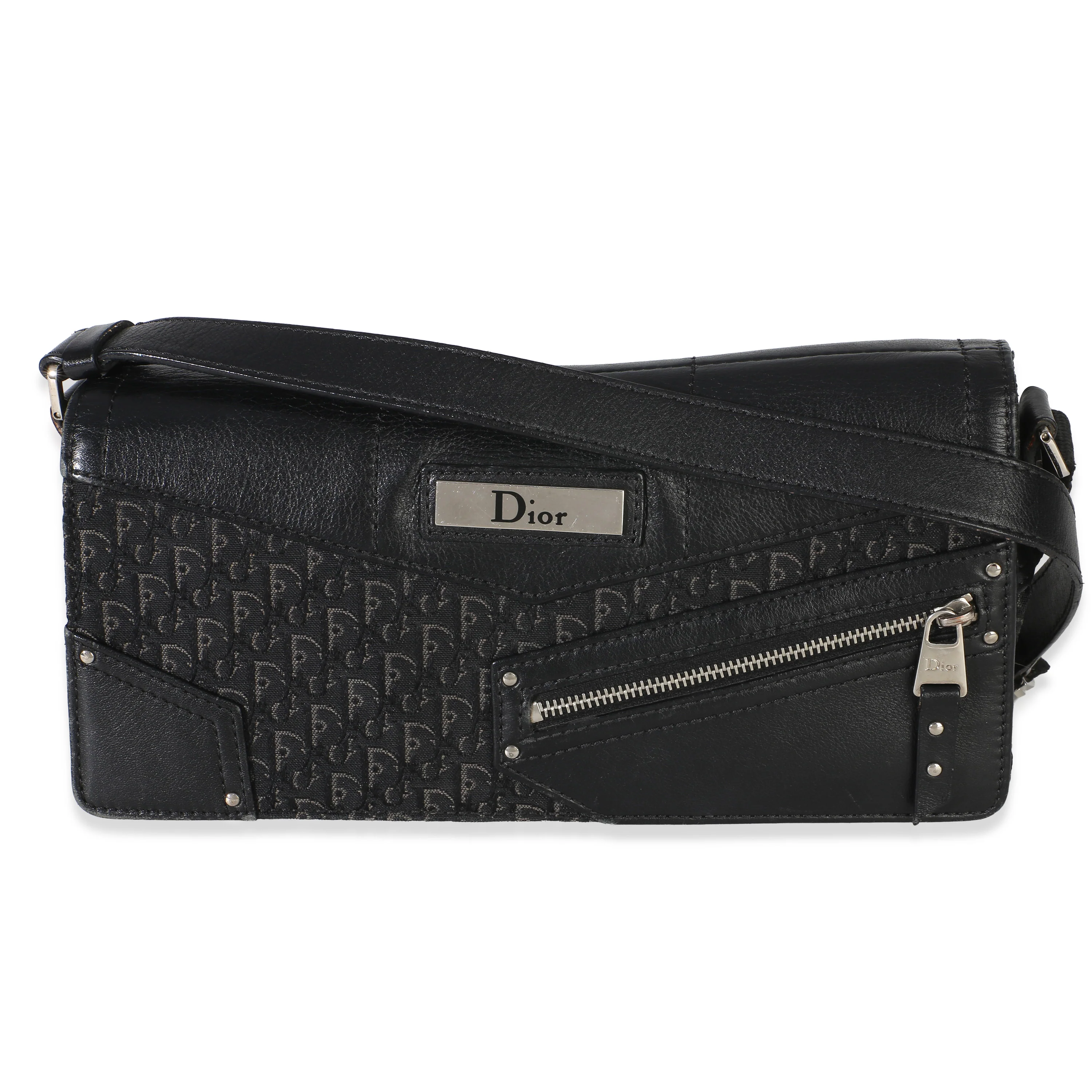 Black Diorissimo Canvas Street Chic Shoulder Bag