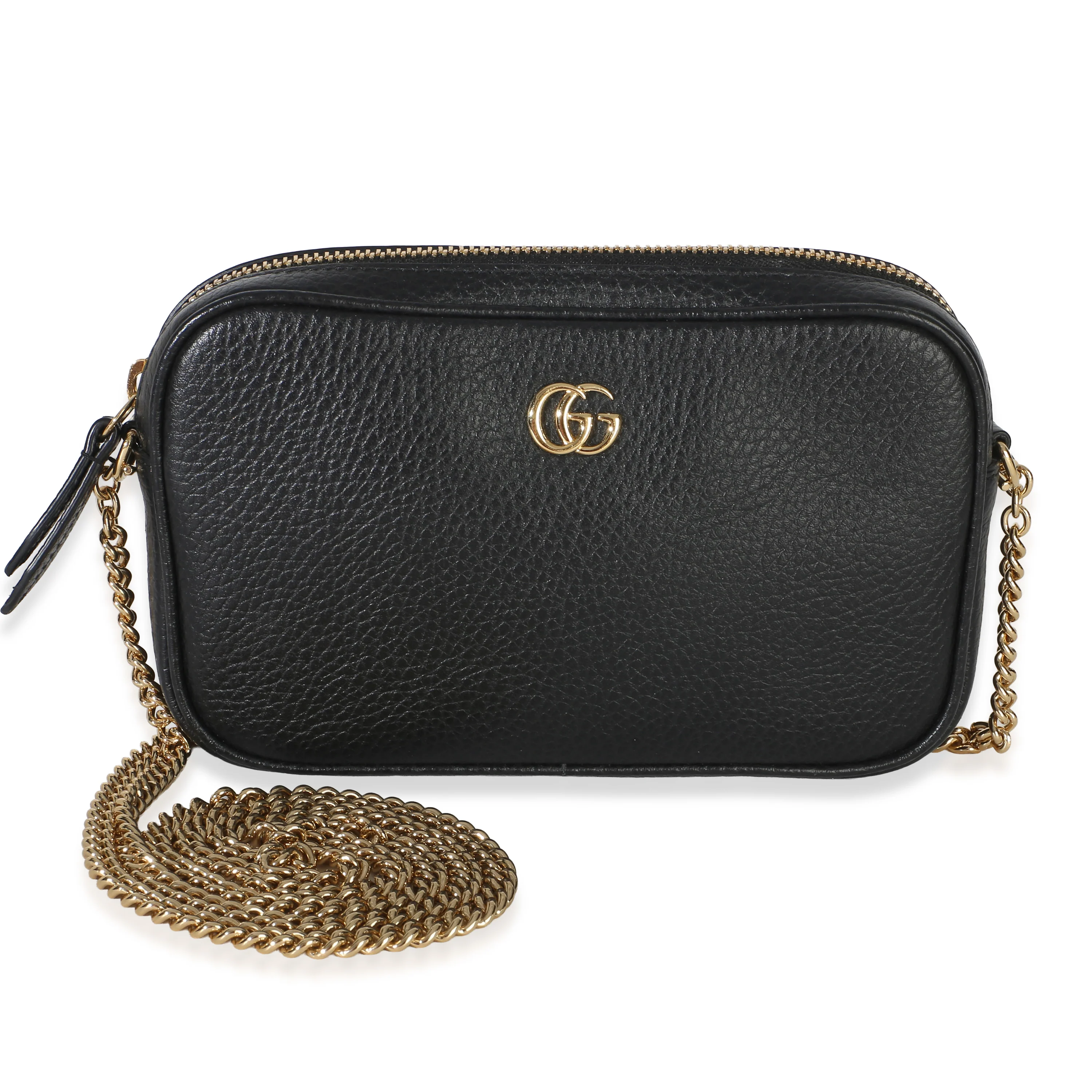 Black Dollar Calfskin Super Mini GG Marmont Chain Shoulder Bag