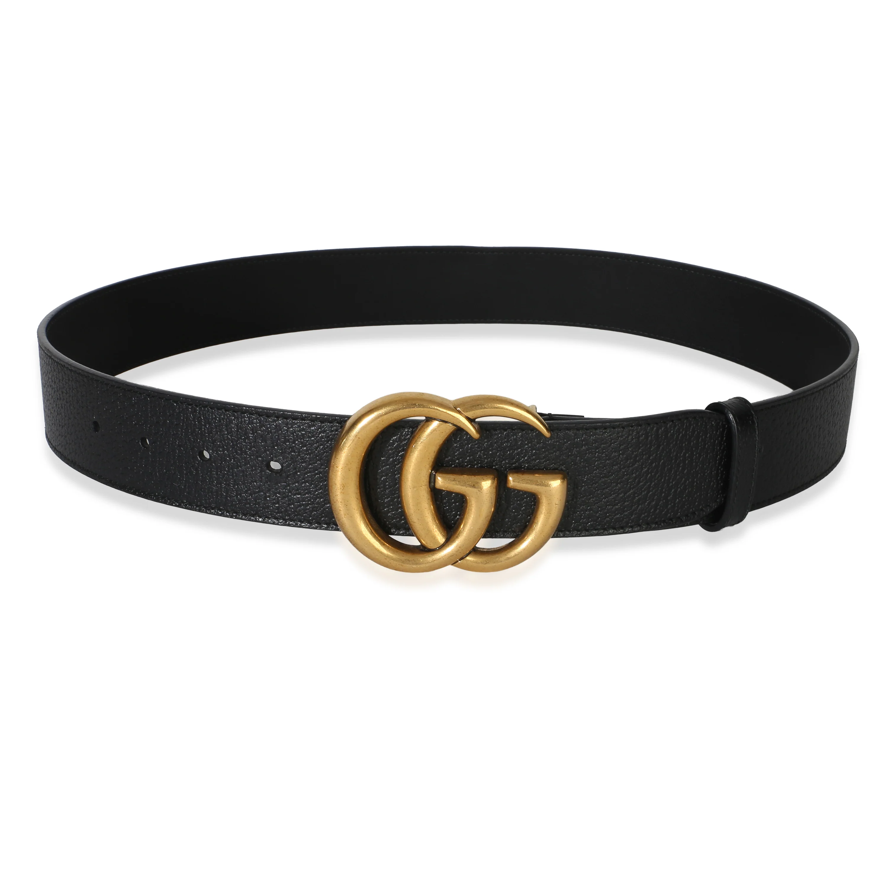 Black Double Calfskin GG Marmont Belt