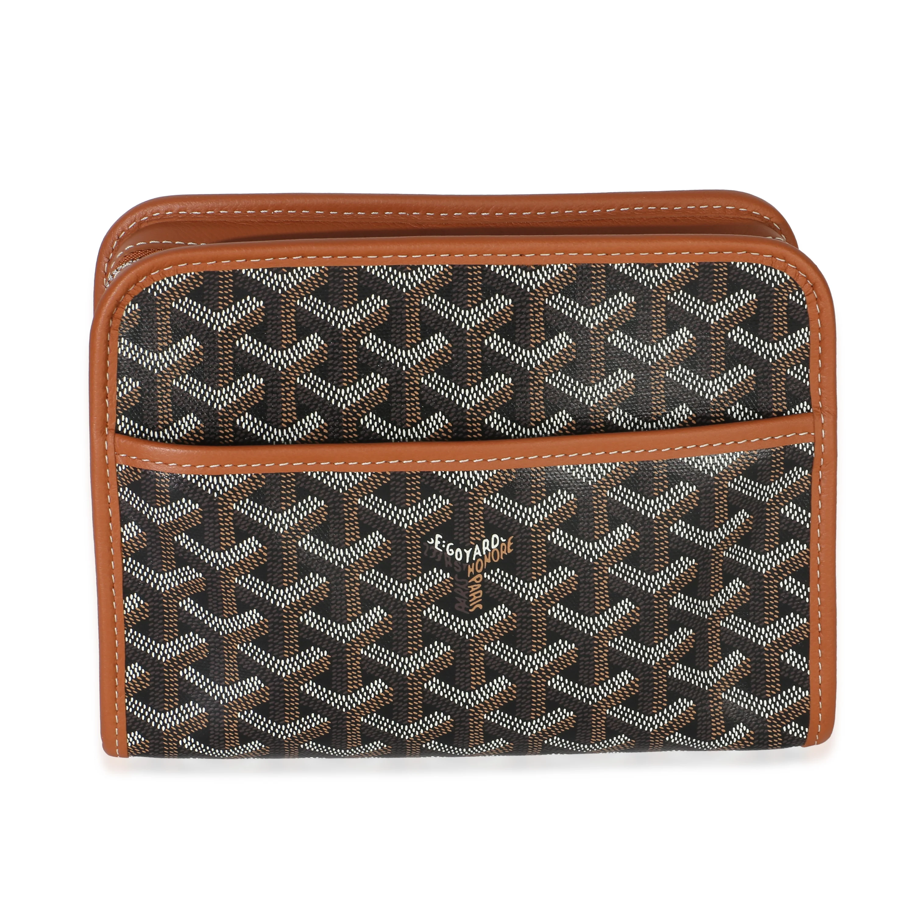 Black Gold Goyardine Canvas Jouvence Toiletry PM