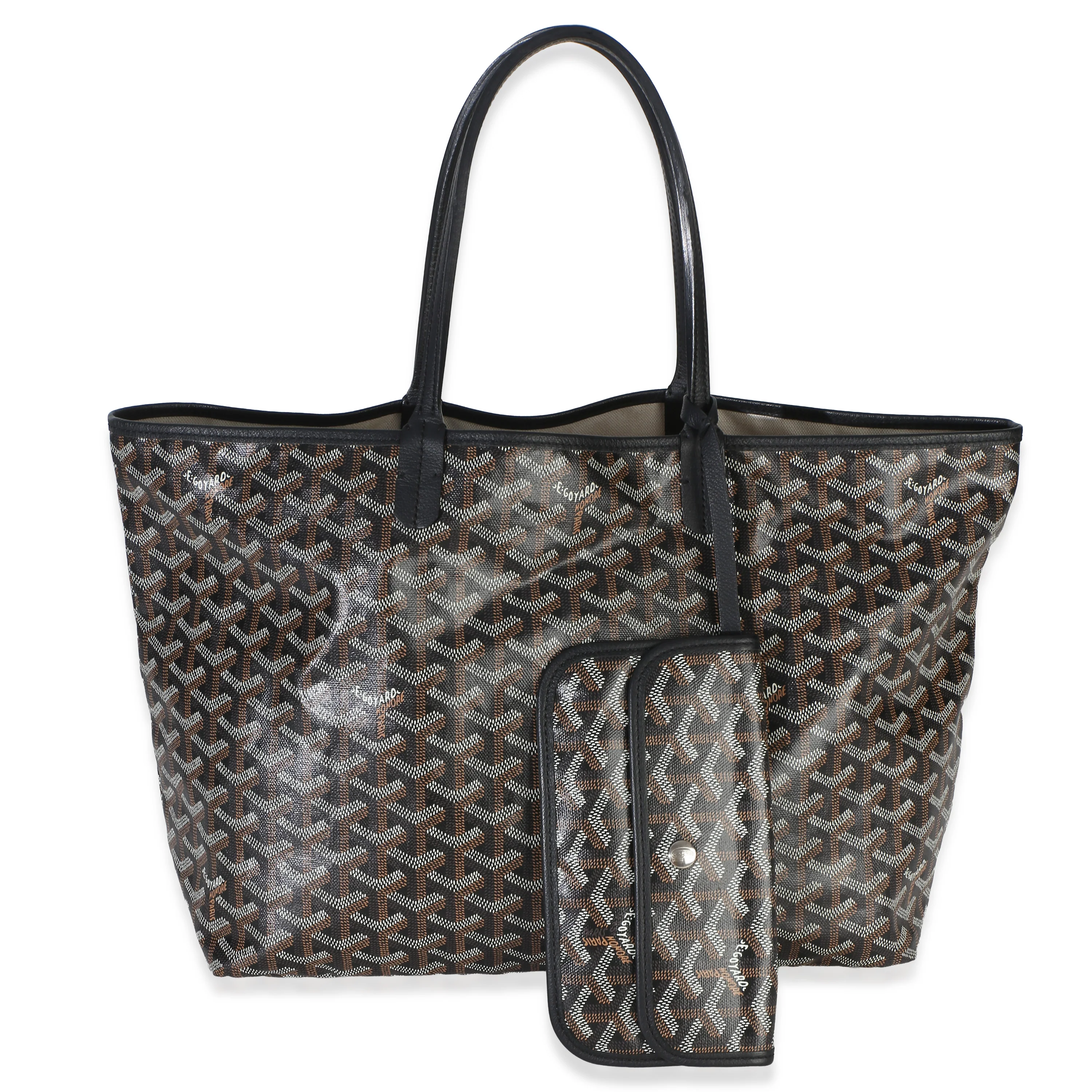 Black Goyardine Canvas Saint Louis PM