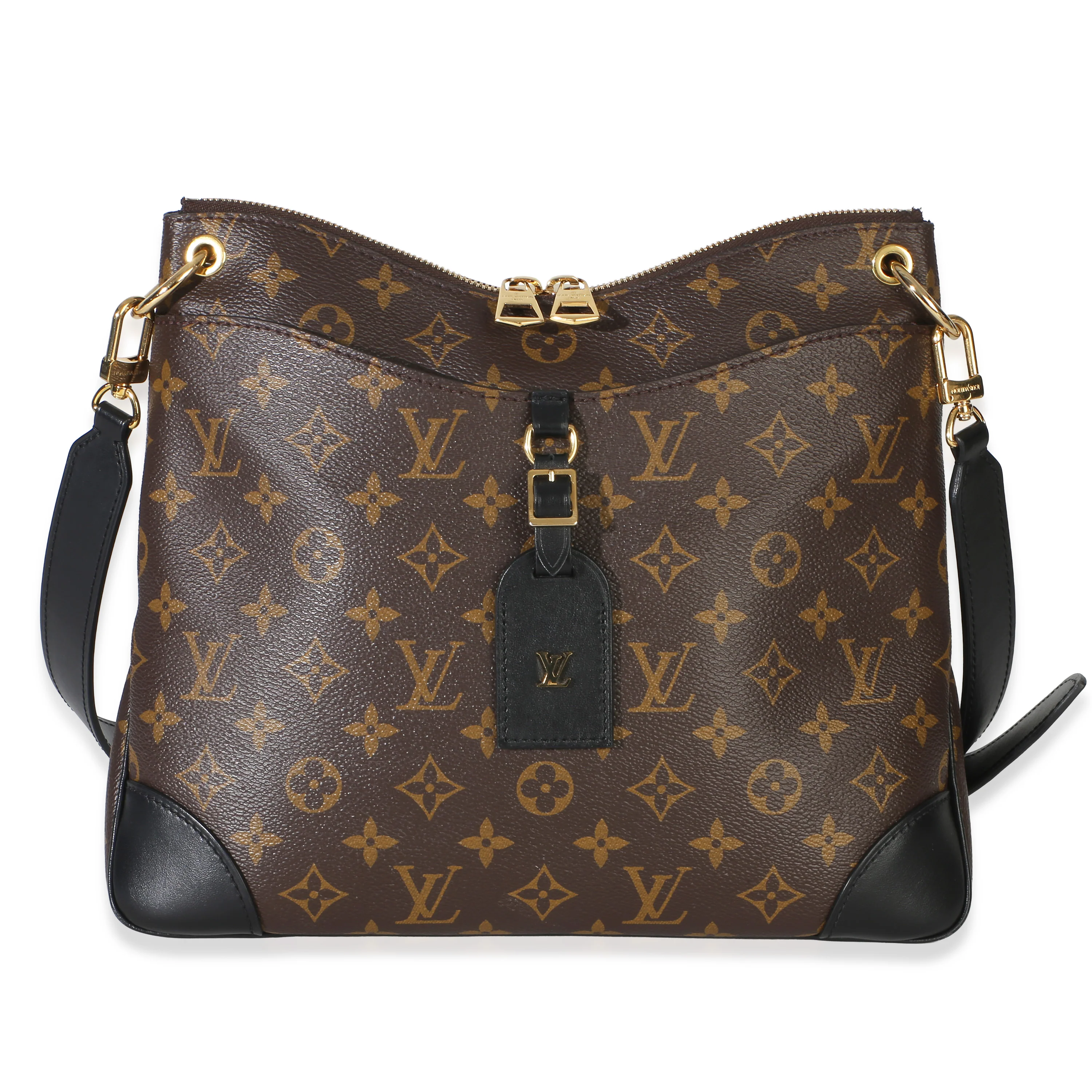 Black Monogram Canvas Odeon MM
