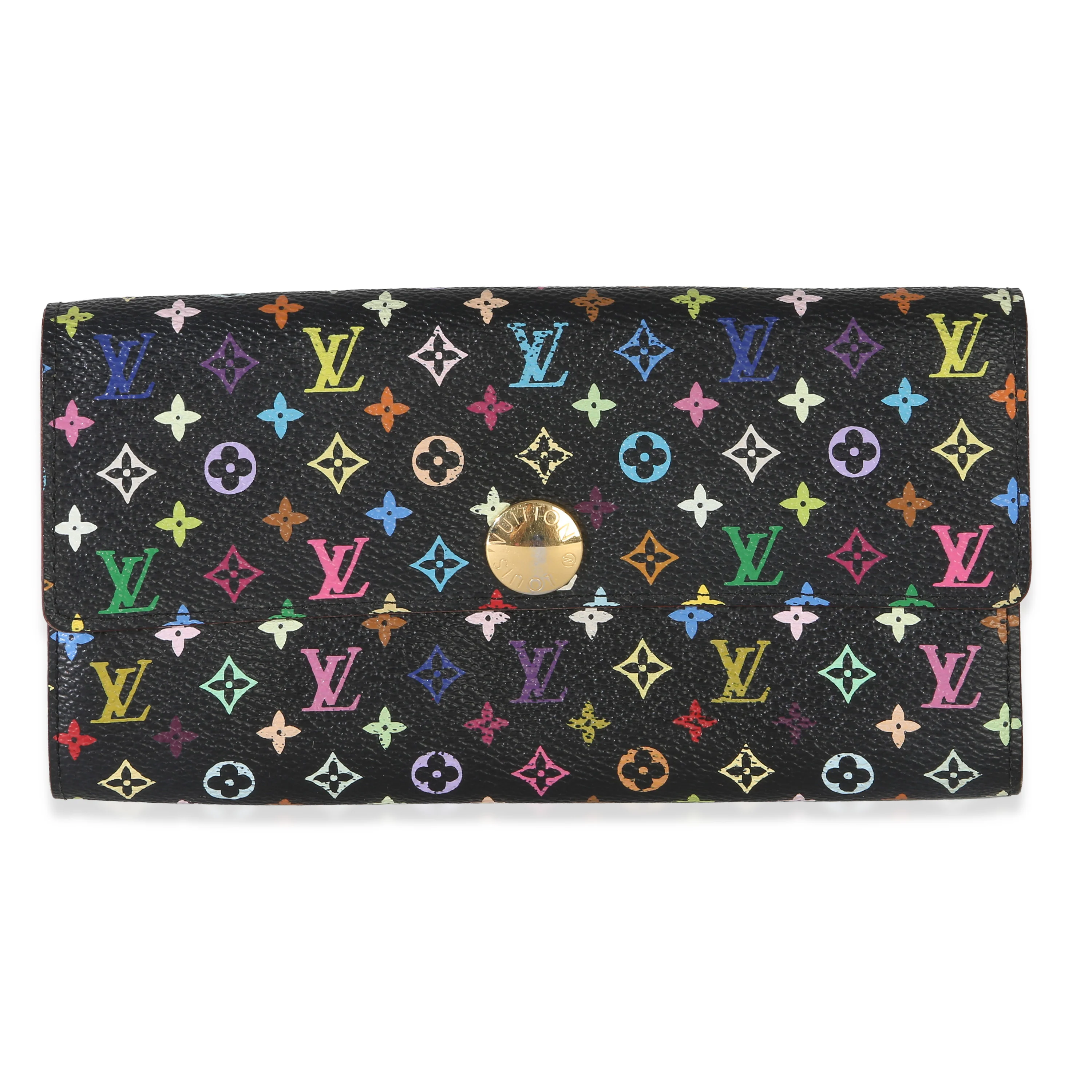 Black Multicolore Monogram Canvas Sarah Wallet
