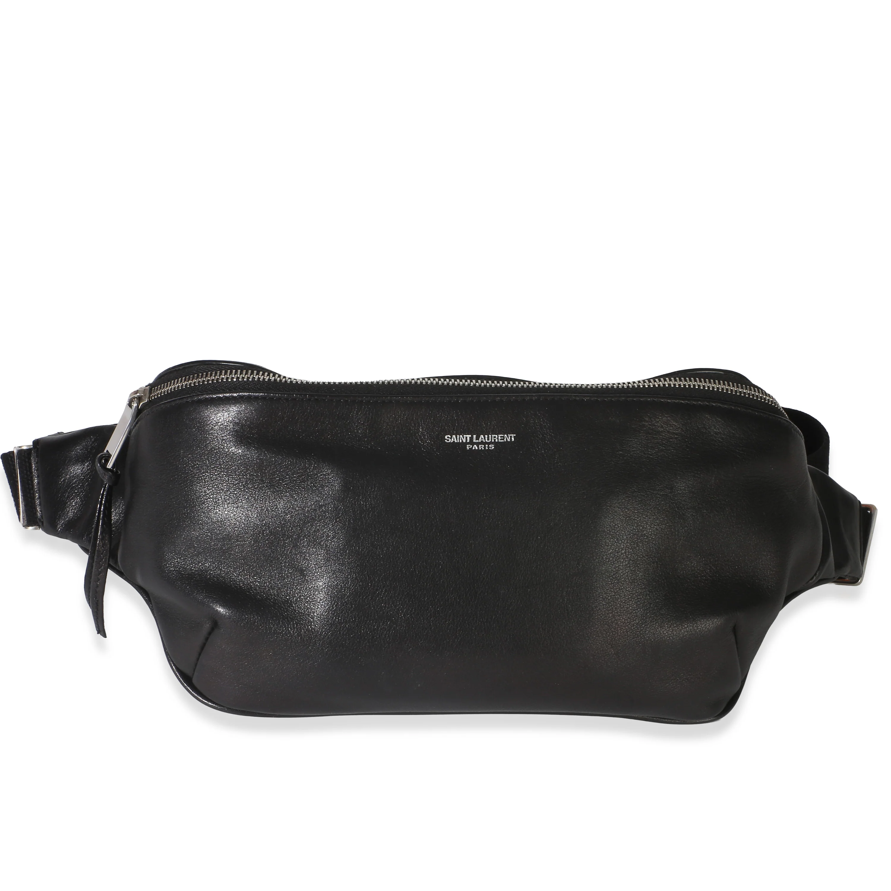 Black Smooth Calfskin Marsupio Belt Bag