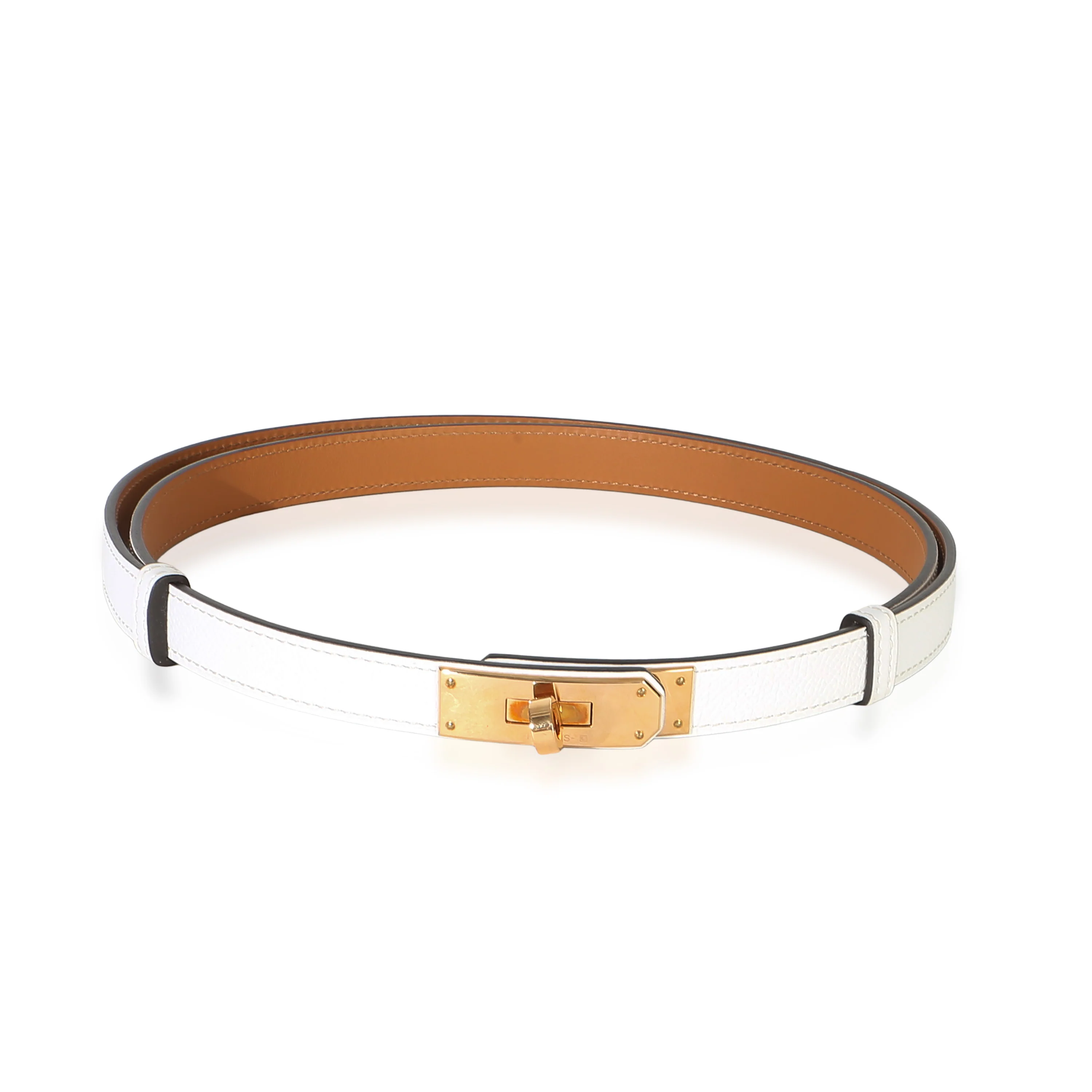 Blanc Epsom Kelly Belt 18 RGHW