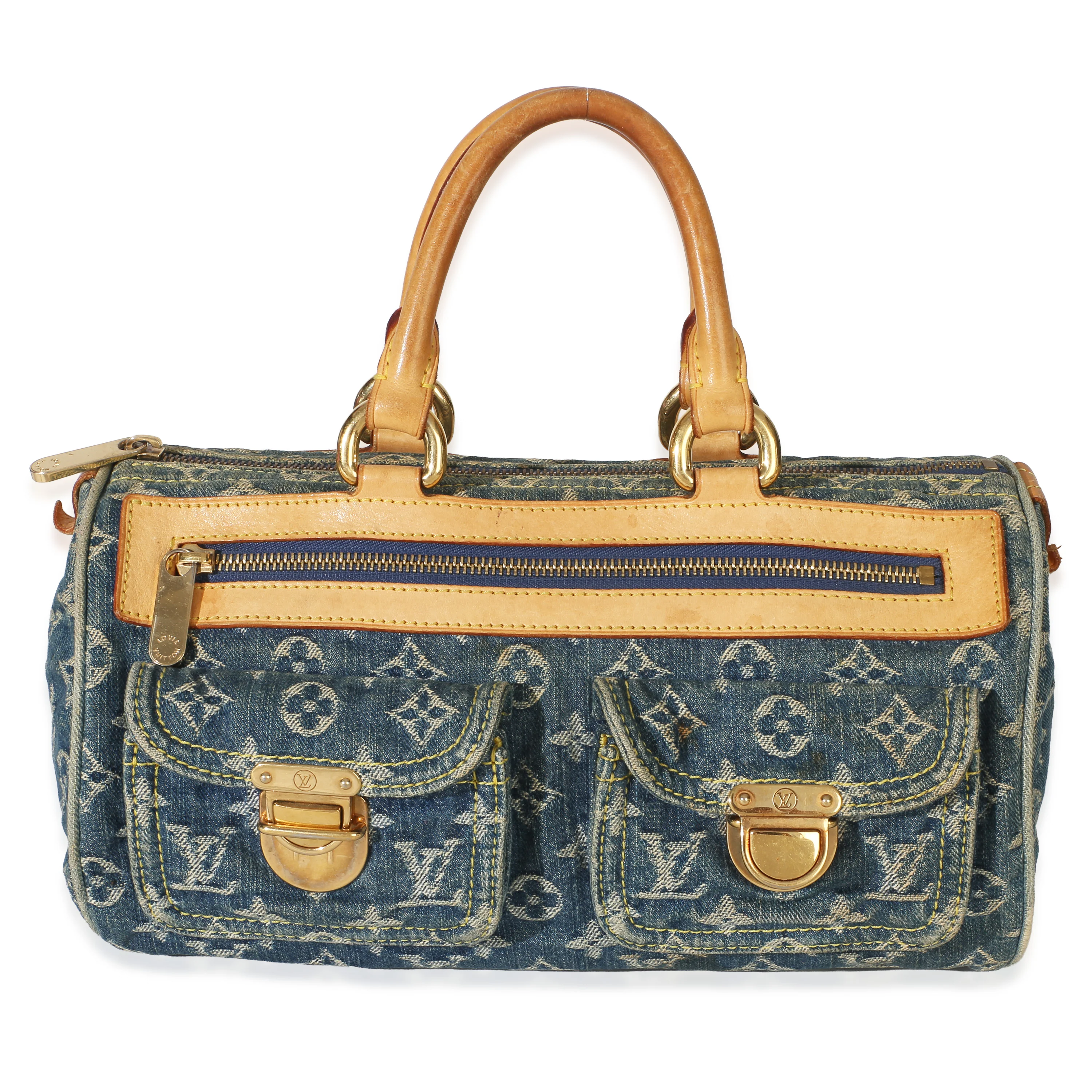 Blue Denim Monogram Neo Speedy