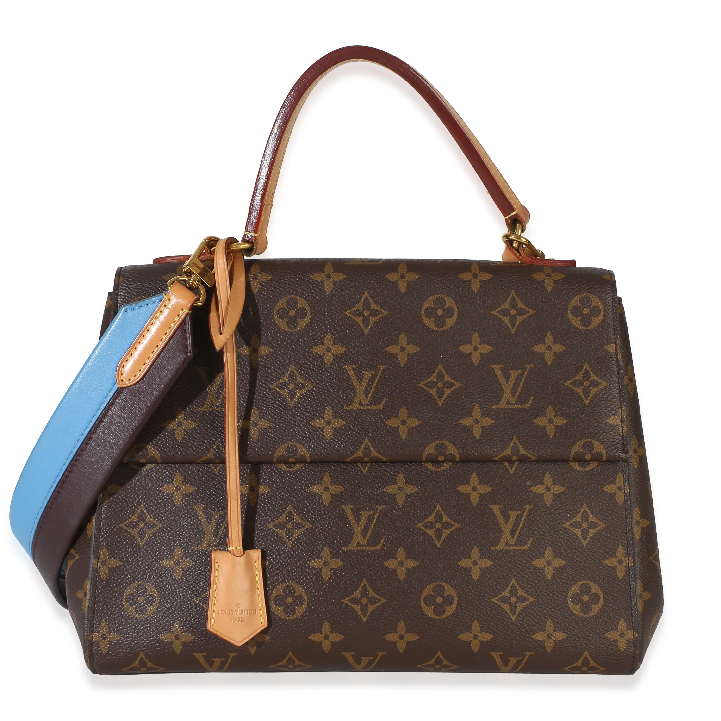 Blue Glacial Monogram Canvas Cluny MM