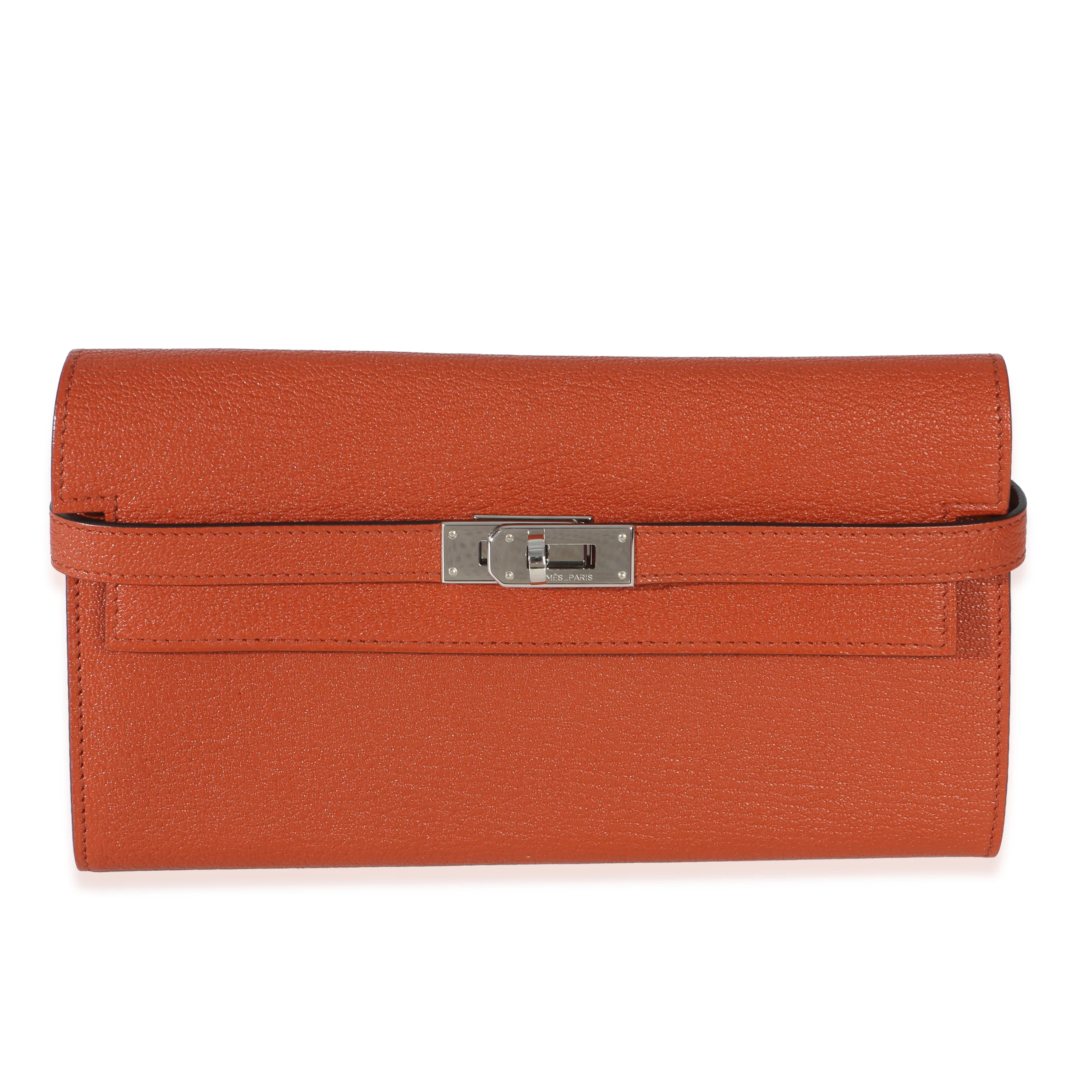 Brique Chevre Mysore Kelly Longue Wallet PHW