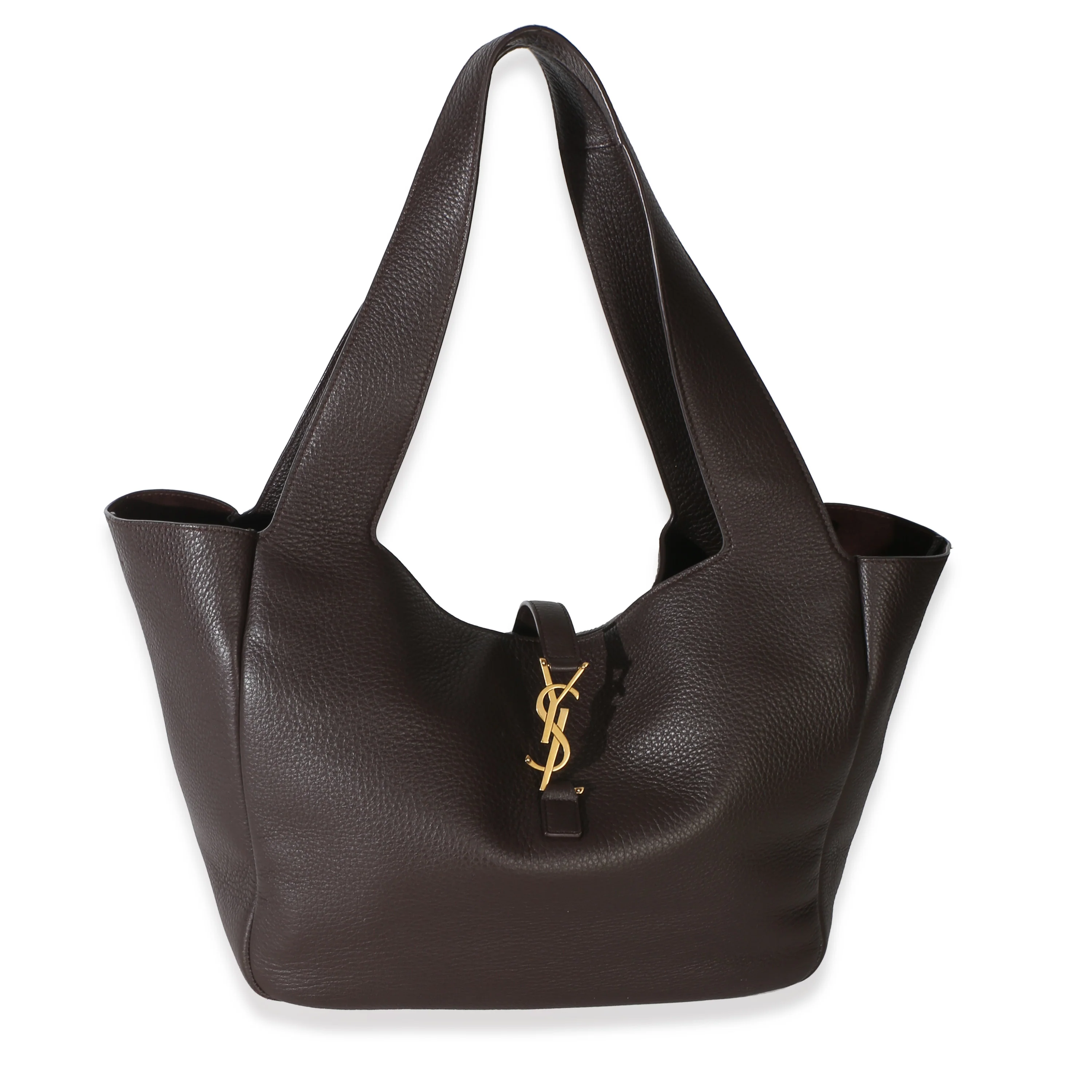 Brown Grained Deerskin Bea Tote