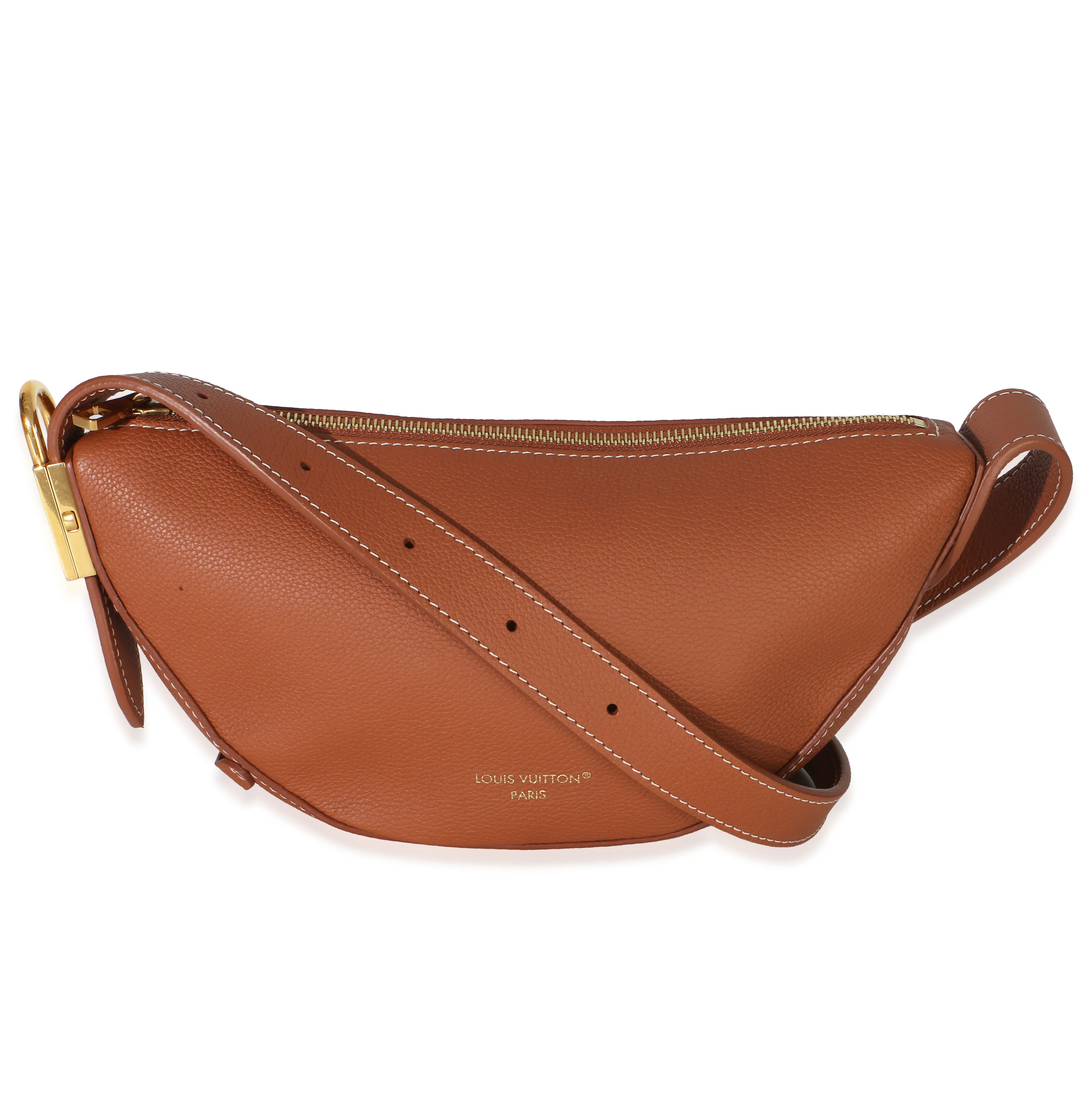 Cognac Smooth Calfskin Low Key Bumbag