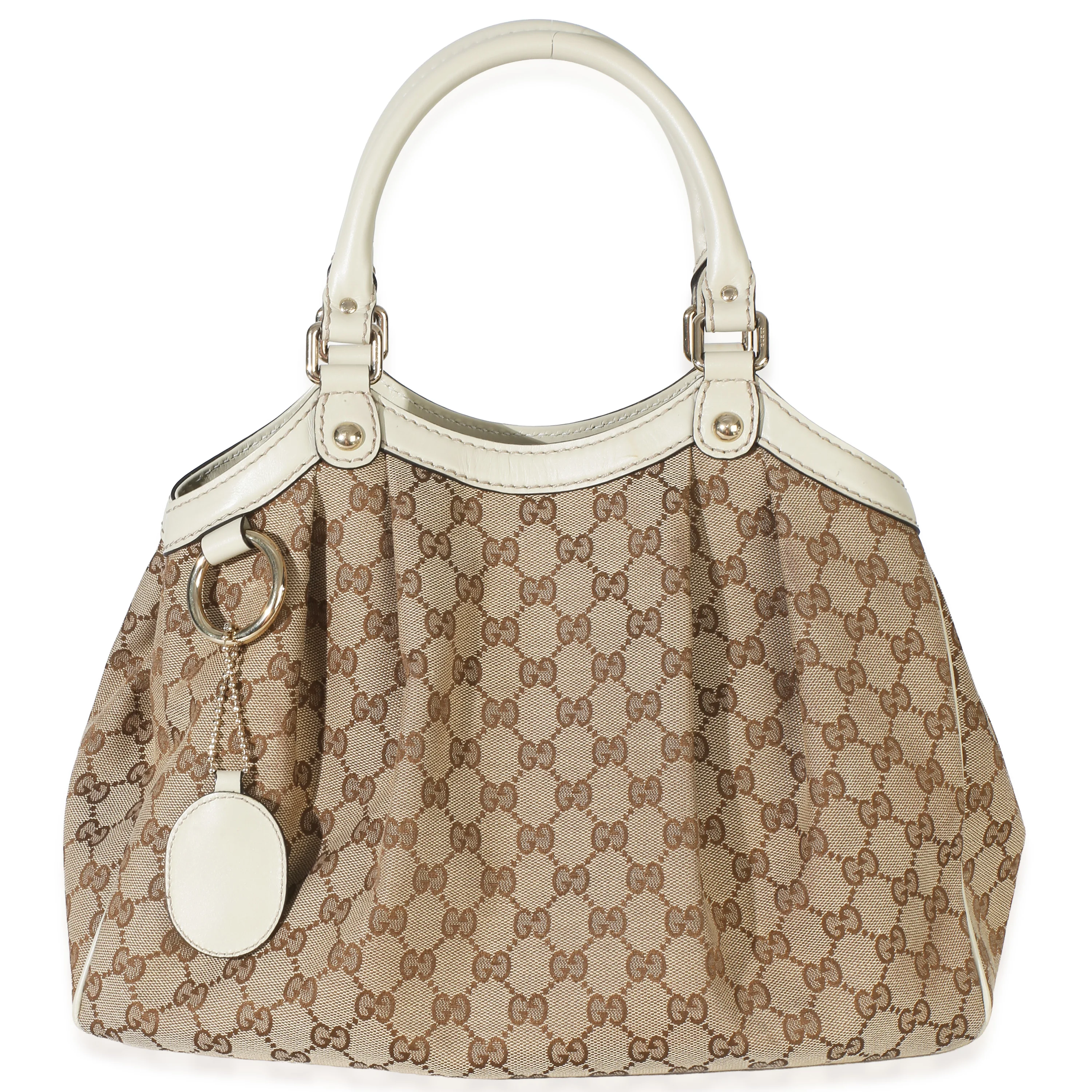 Cream Beige GG Canvas Medium Sukey Tote