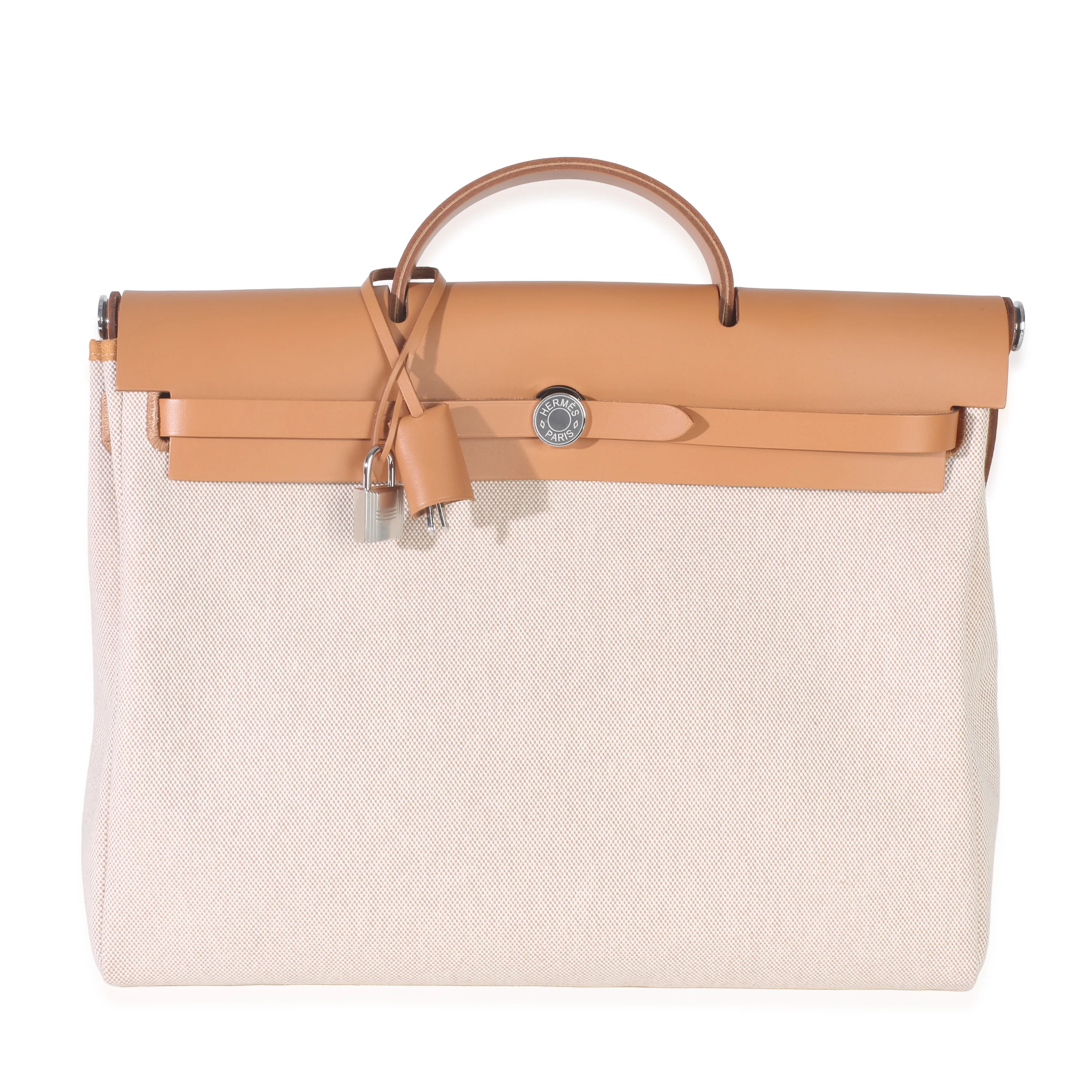 Ecru Beige Naturel Sable Toile Criss Viking Herbag Messenger 39 PHW