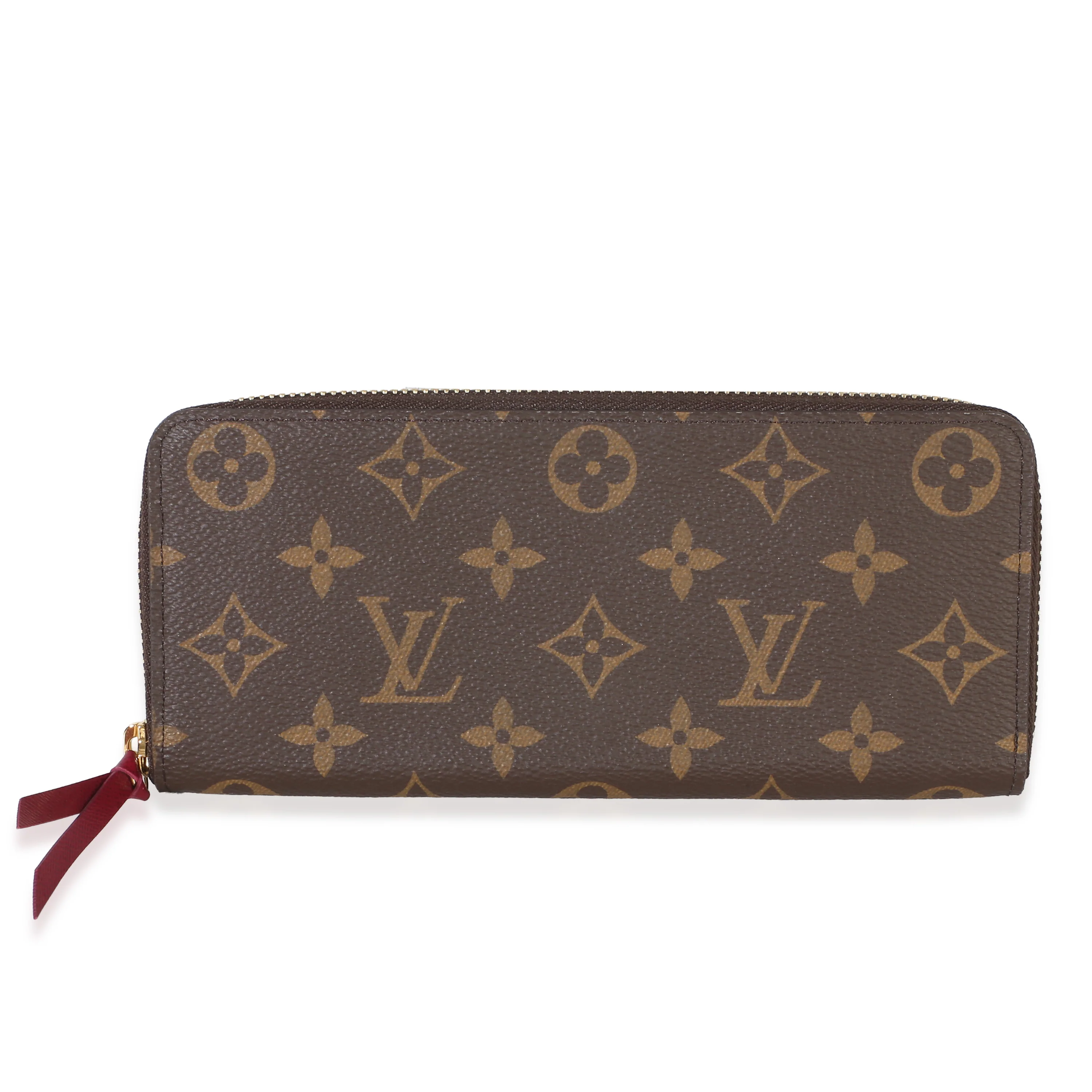 Fuschia Monogram Canvas Clemence Wallet