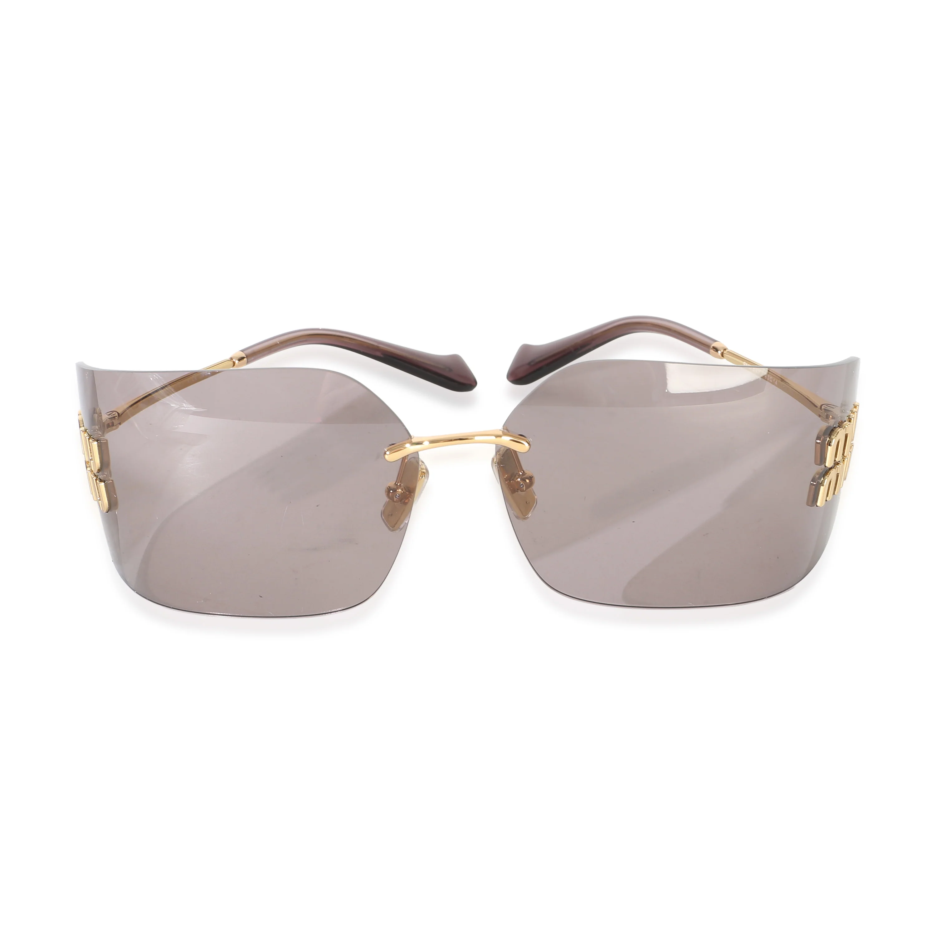 Gold Metal Purple Lens Aube Sunglasses