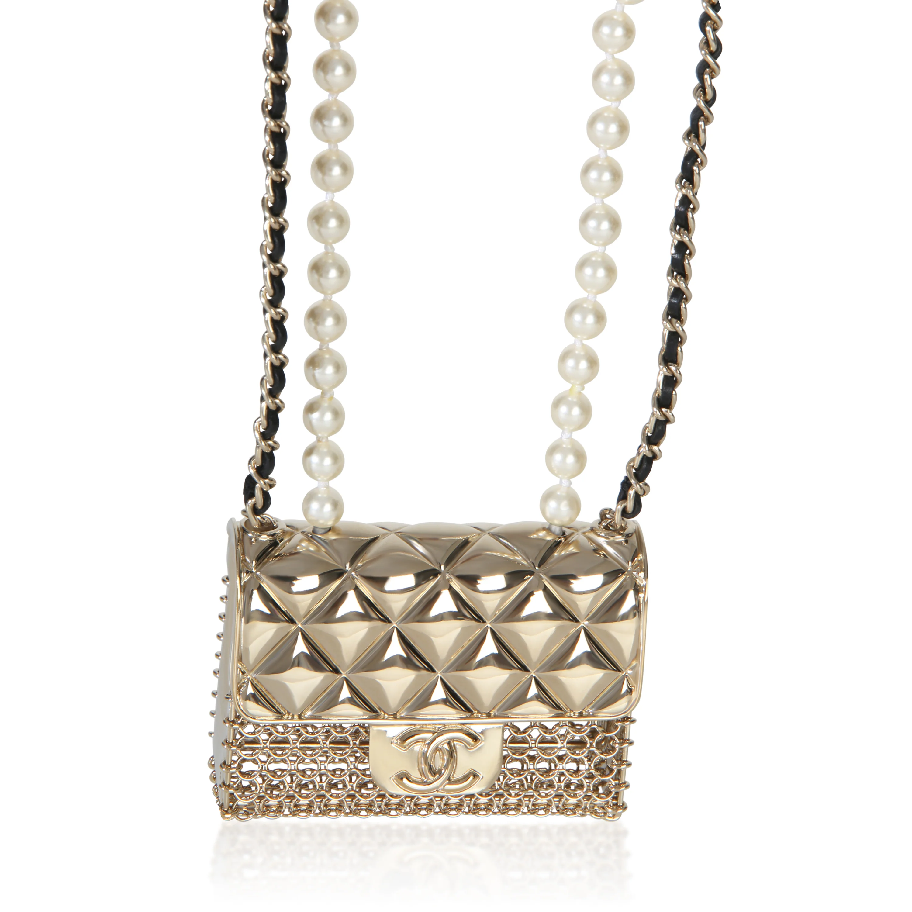 Gold-Plated  2022 Runway Flap Bag Necklace