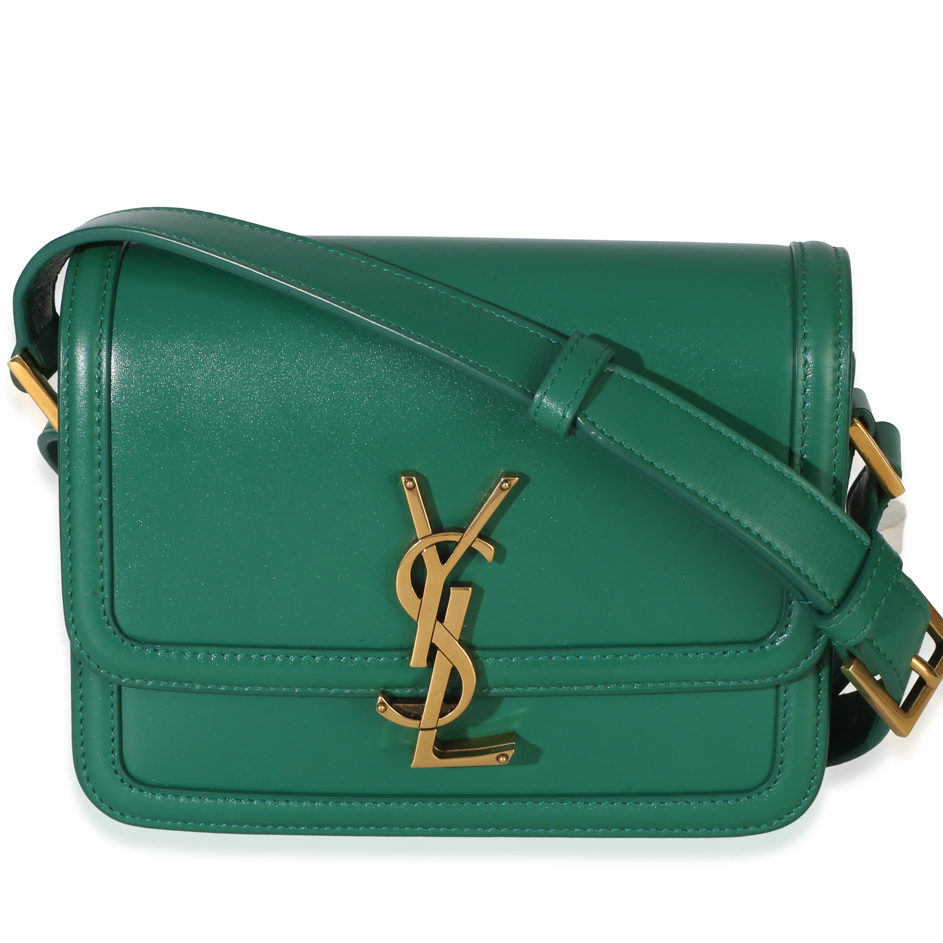 Green Smooth Calfskin Small Solferino Satchel