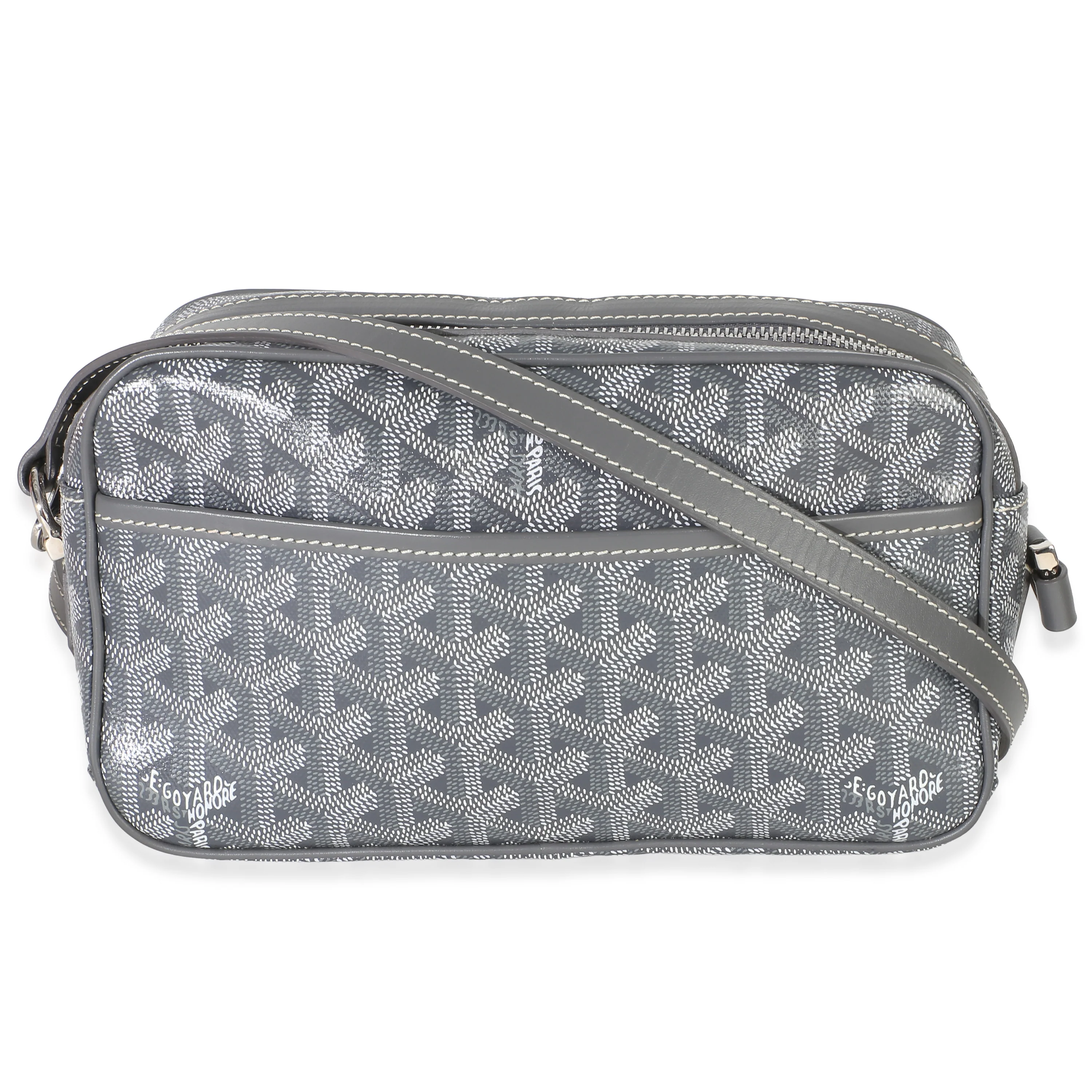 Grey Goyardine Canvas Sac Cap Vert PM