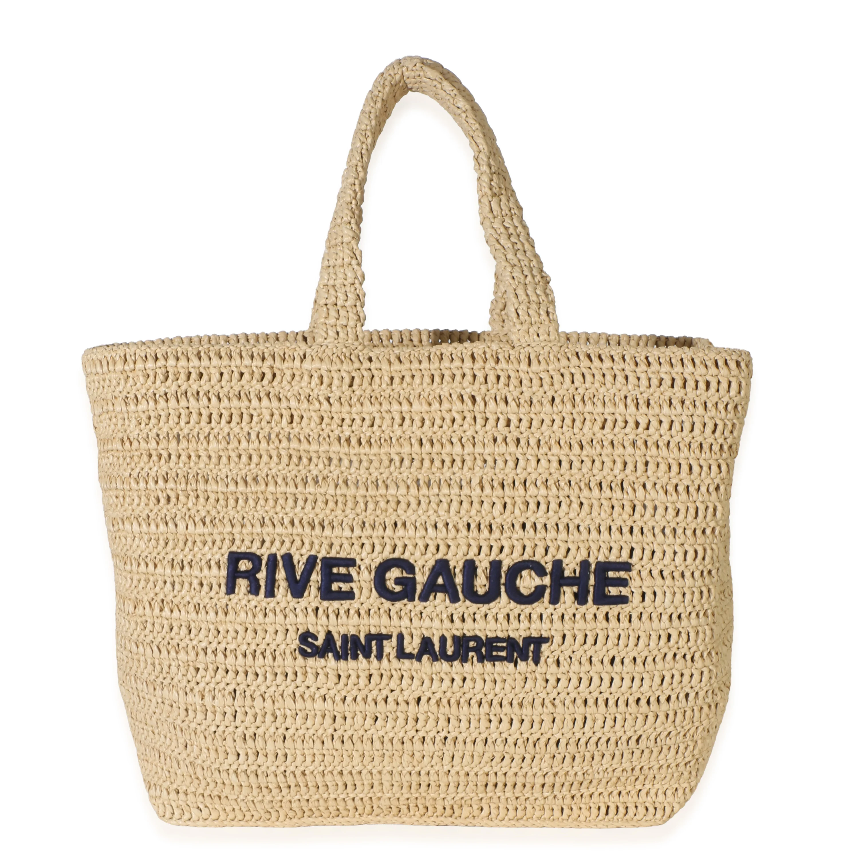 Natural Raffia Rive Gauche Tote