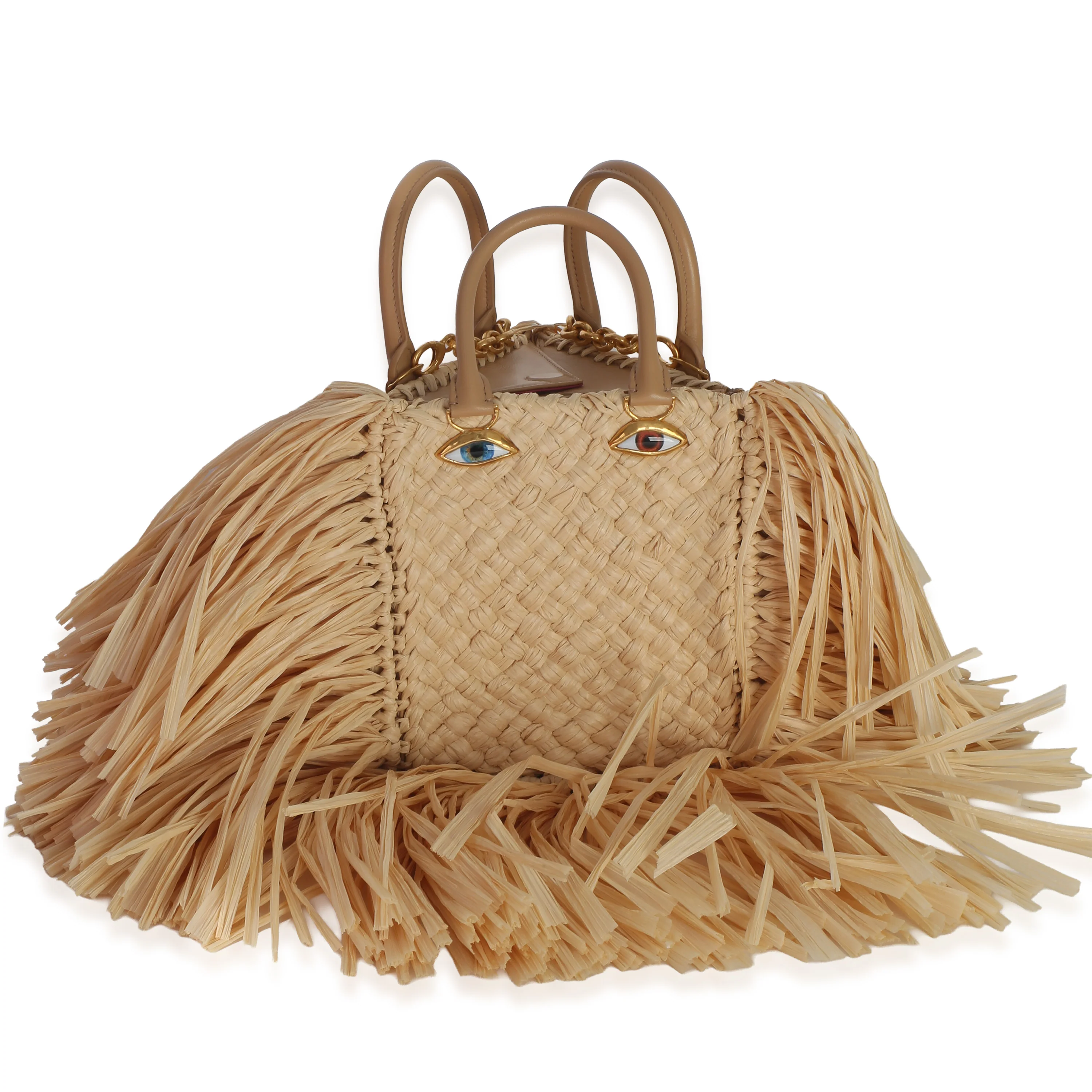 Natural Raffia Triple Anatomy Jewelry Bag