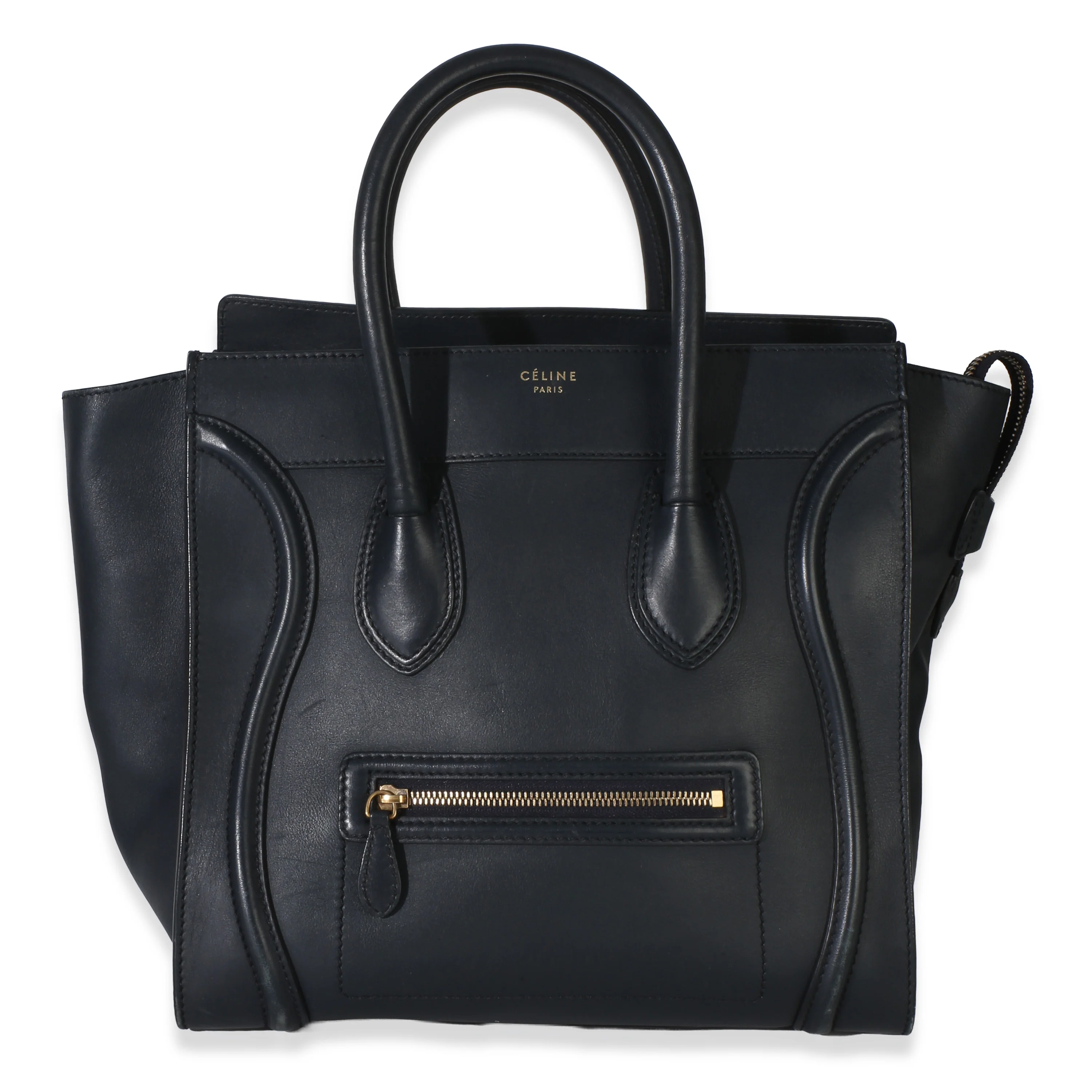 Navy Smooth Calfskin Micro Luggage