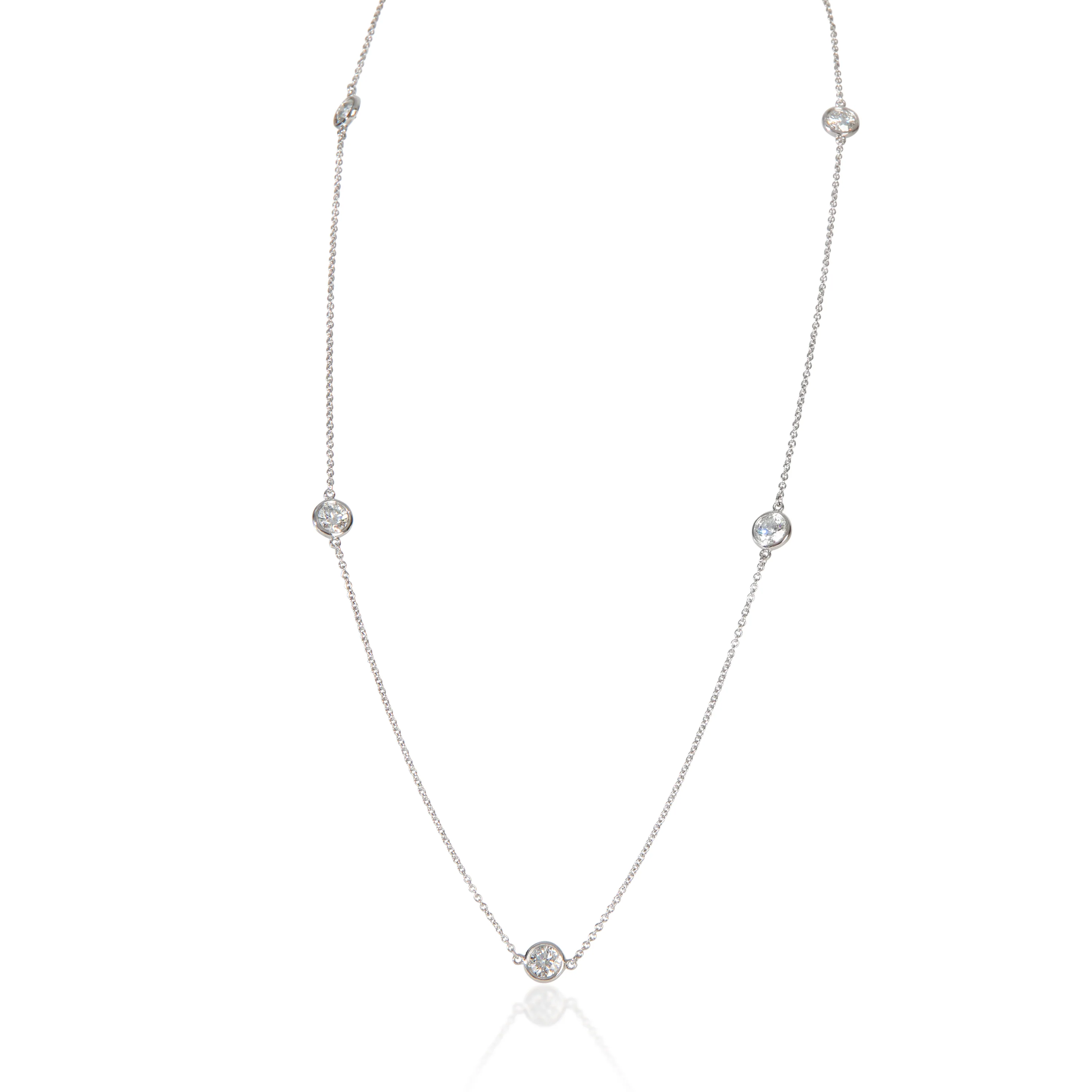 Platinum Diamond Diamond By The Yard Necklace