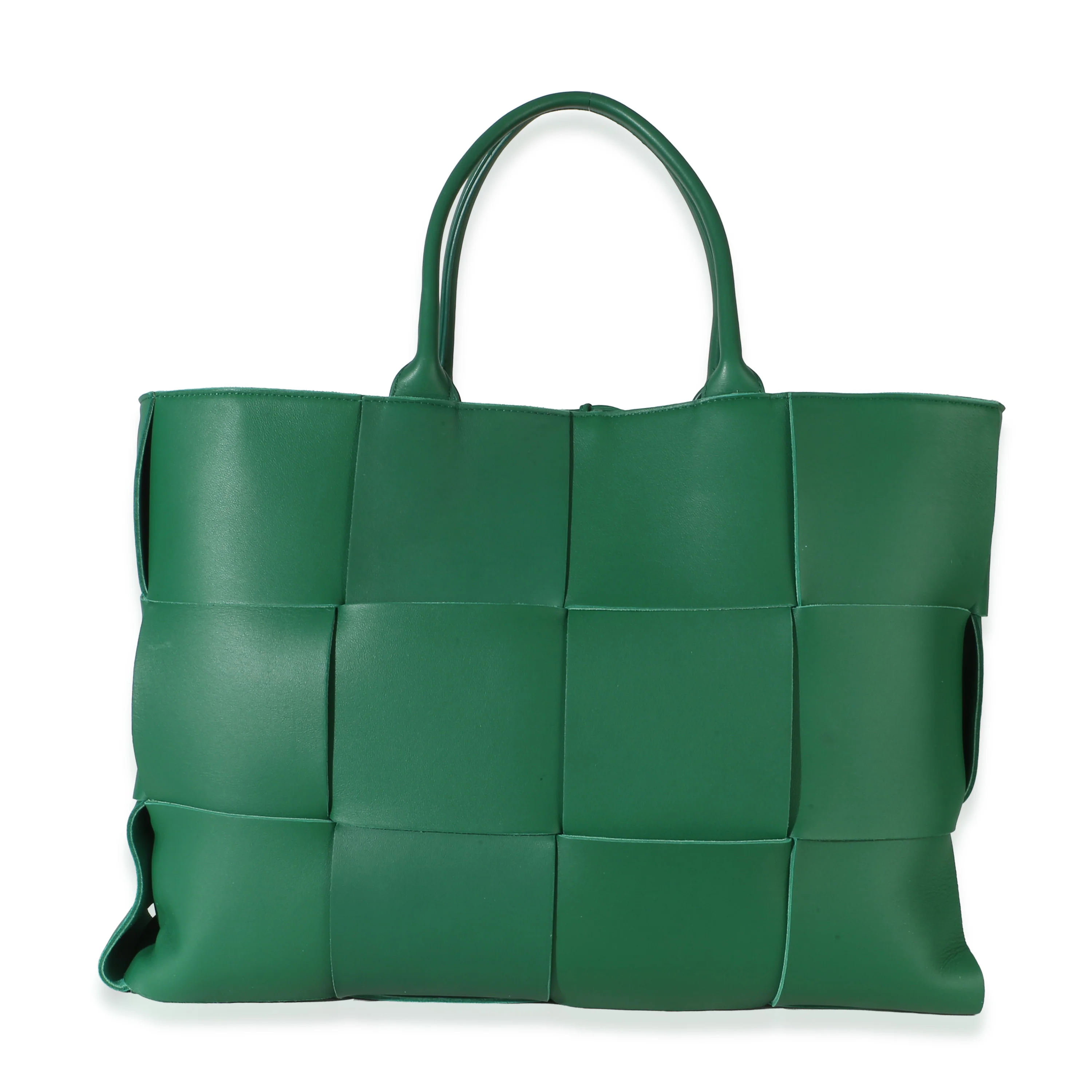 Racing Green Nappa Maxi Intrecciato Large Arco Tote