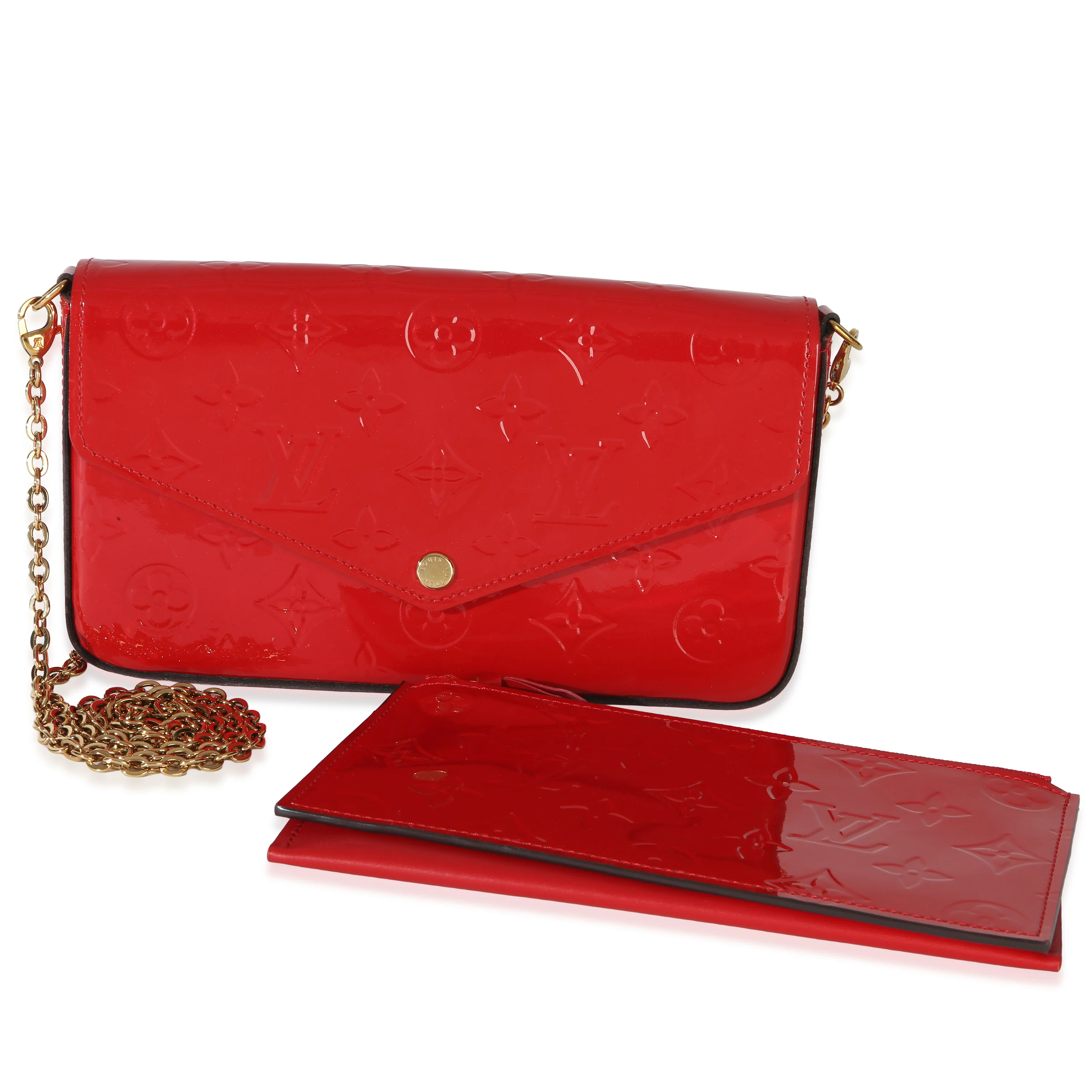 Red Monogram Vernis Felicie Pochette