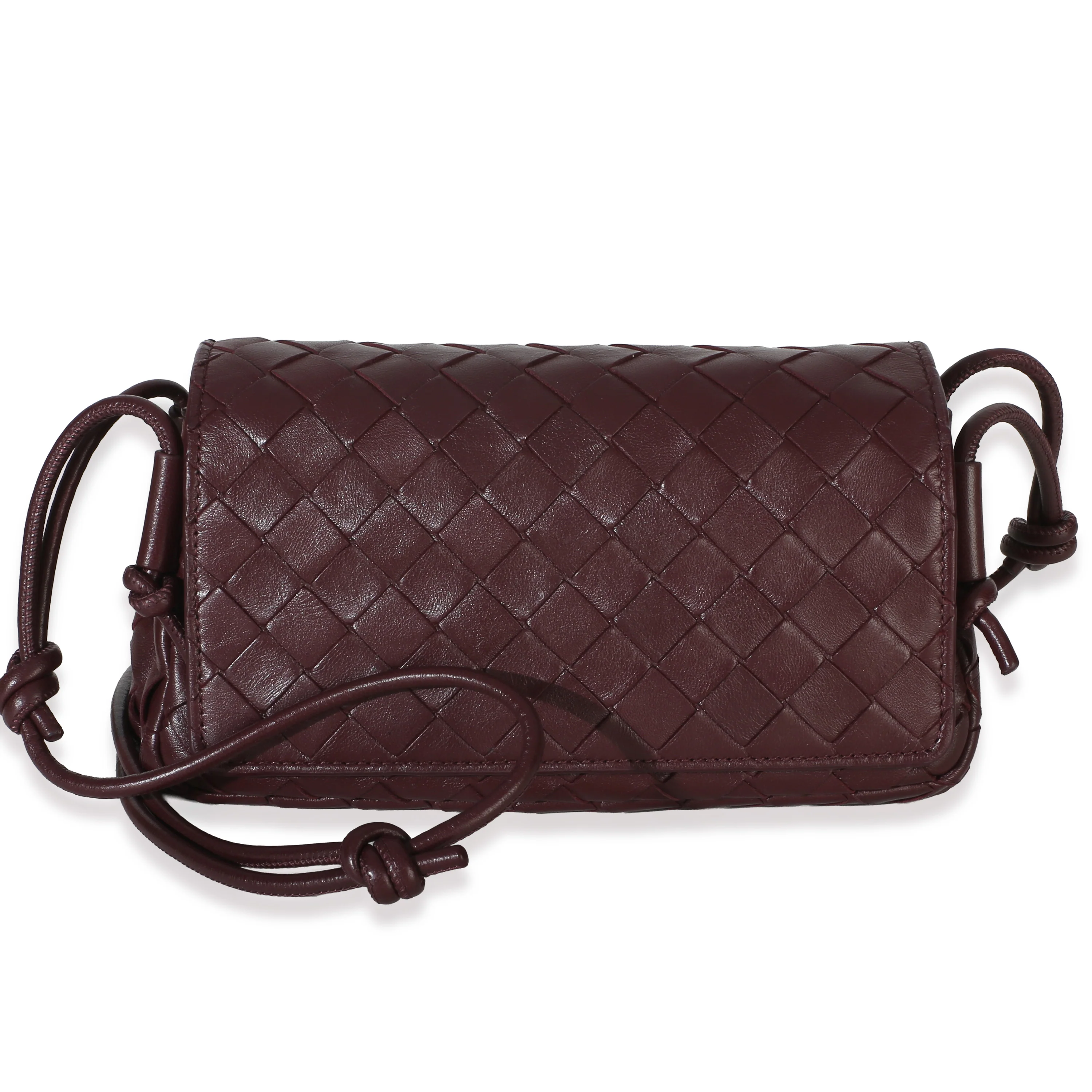Red Nappa Intrecciato Notturno Pouch
