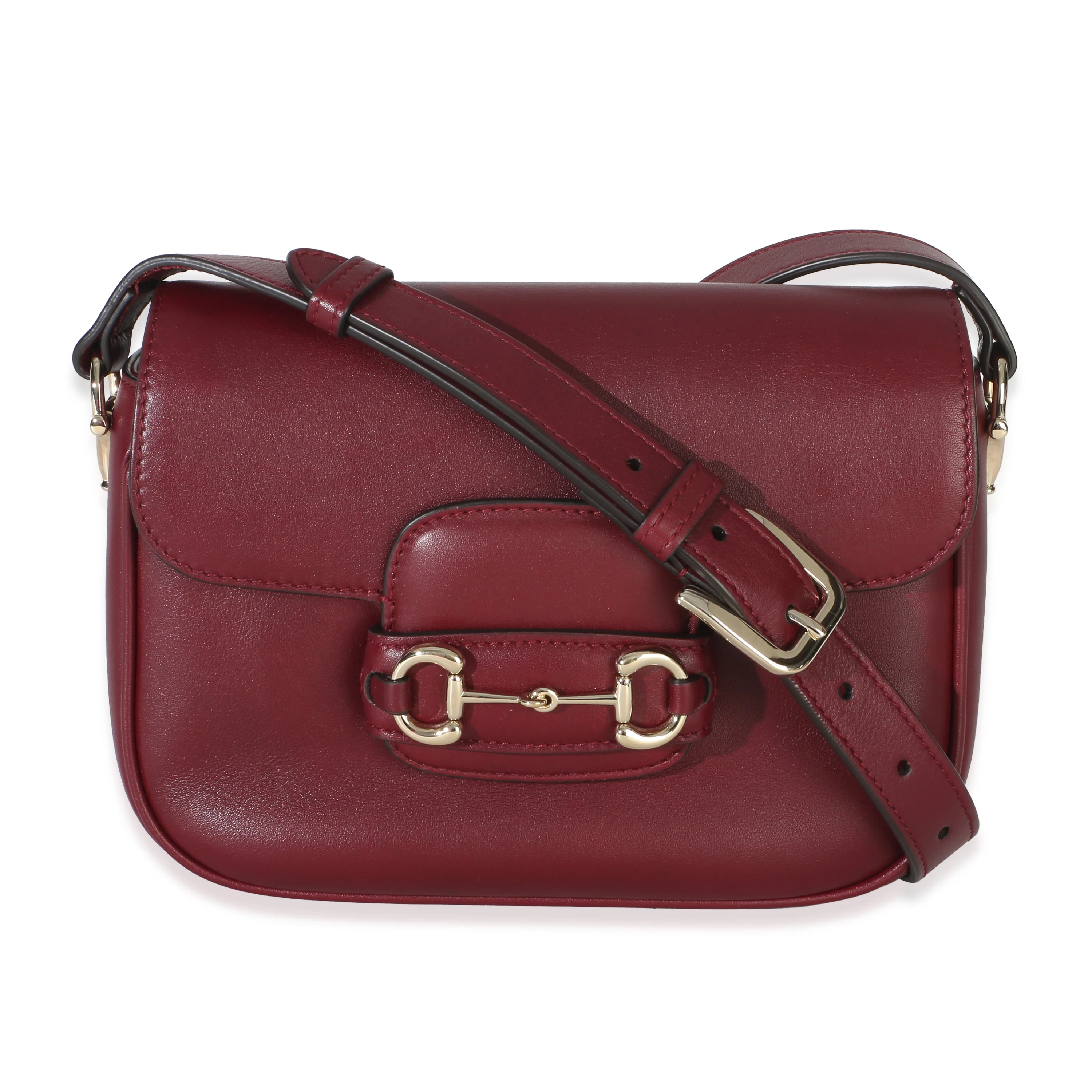 Red Soft Calfskin Horsebit 1955 Small Shoulder Bag