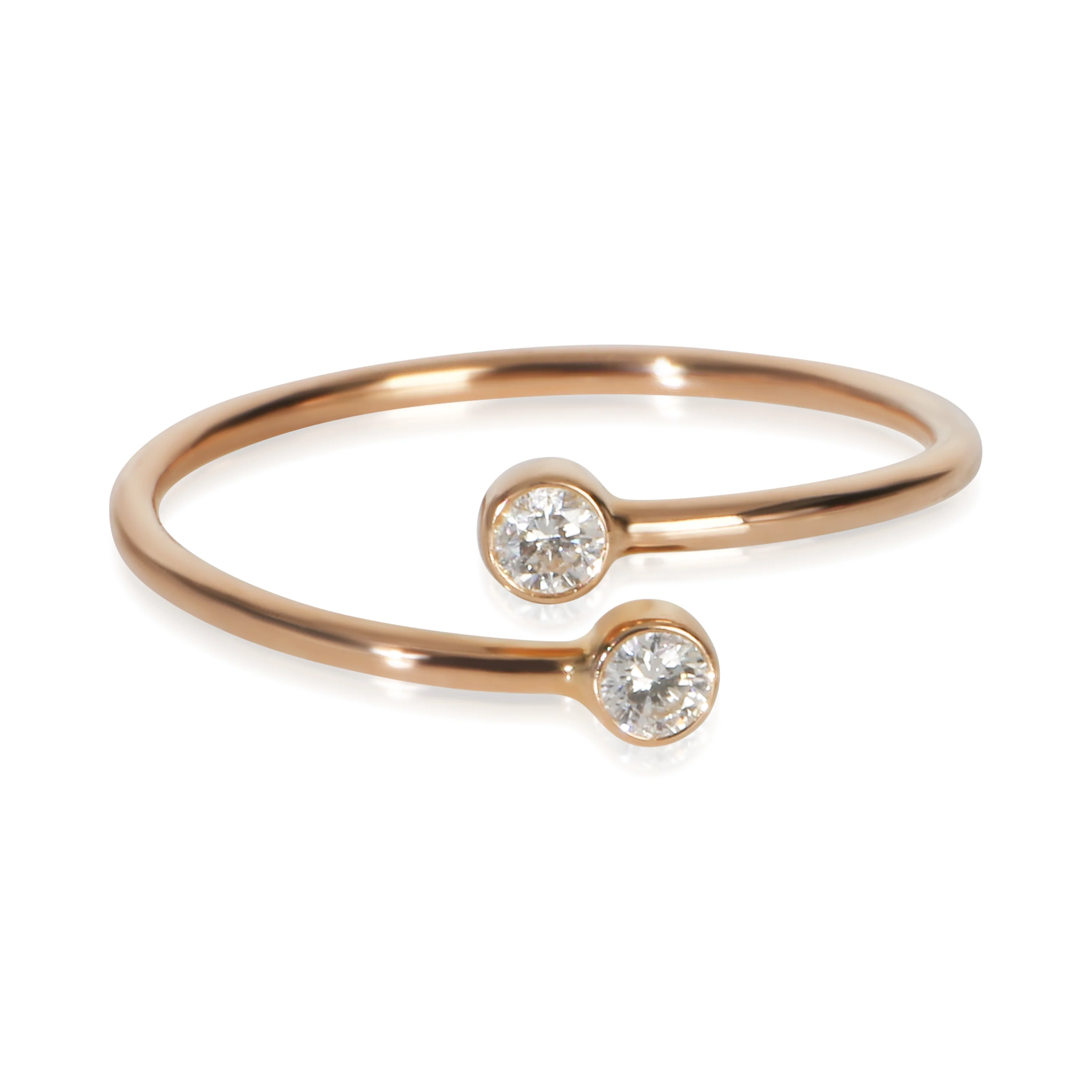 Rose Gold Diamond Elsa Peretti Hoop Ring