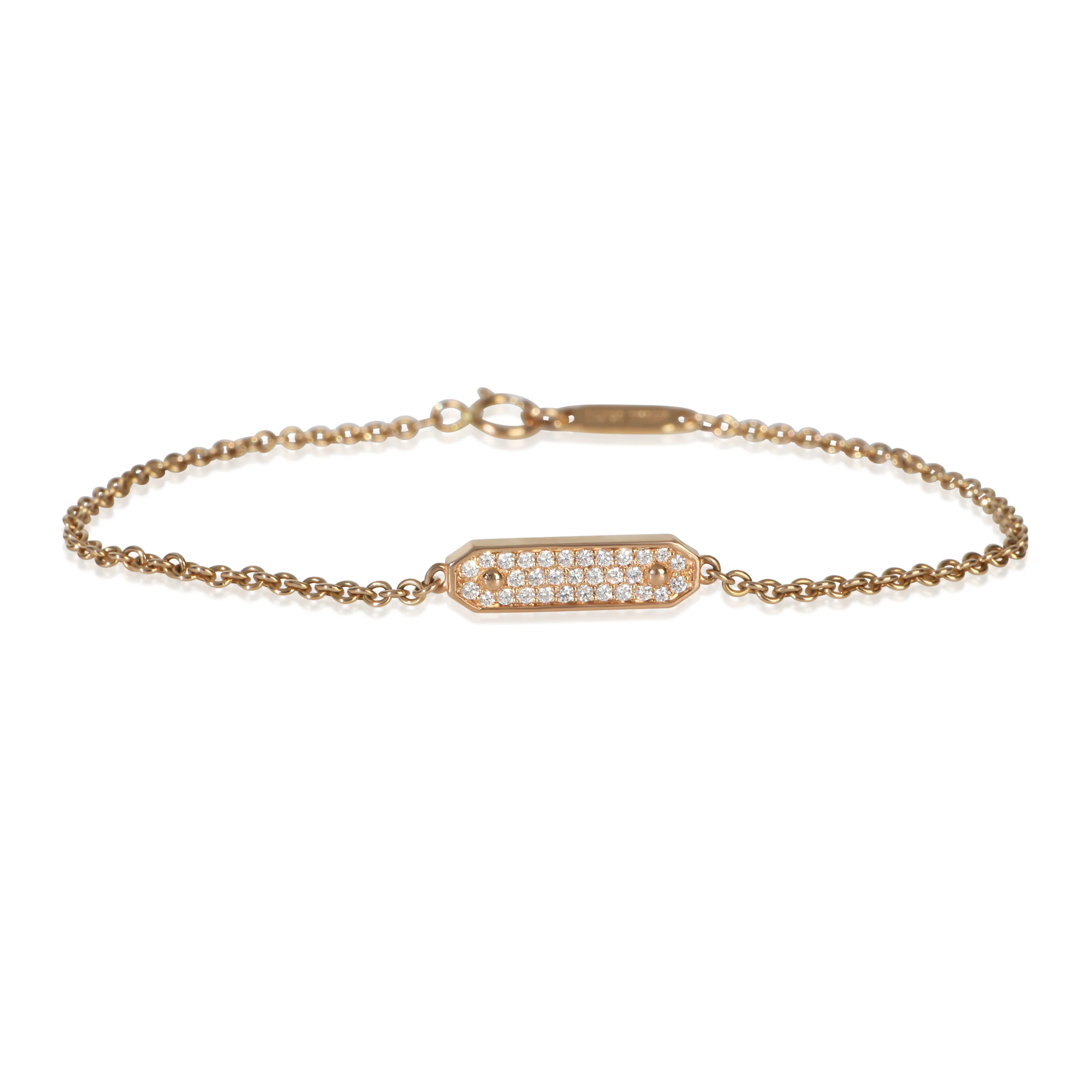 Rose Gold Diamond ID Bracelet