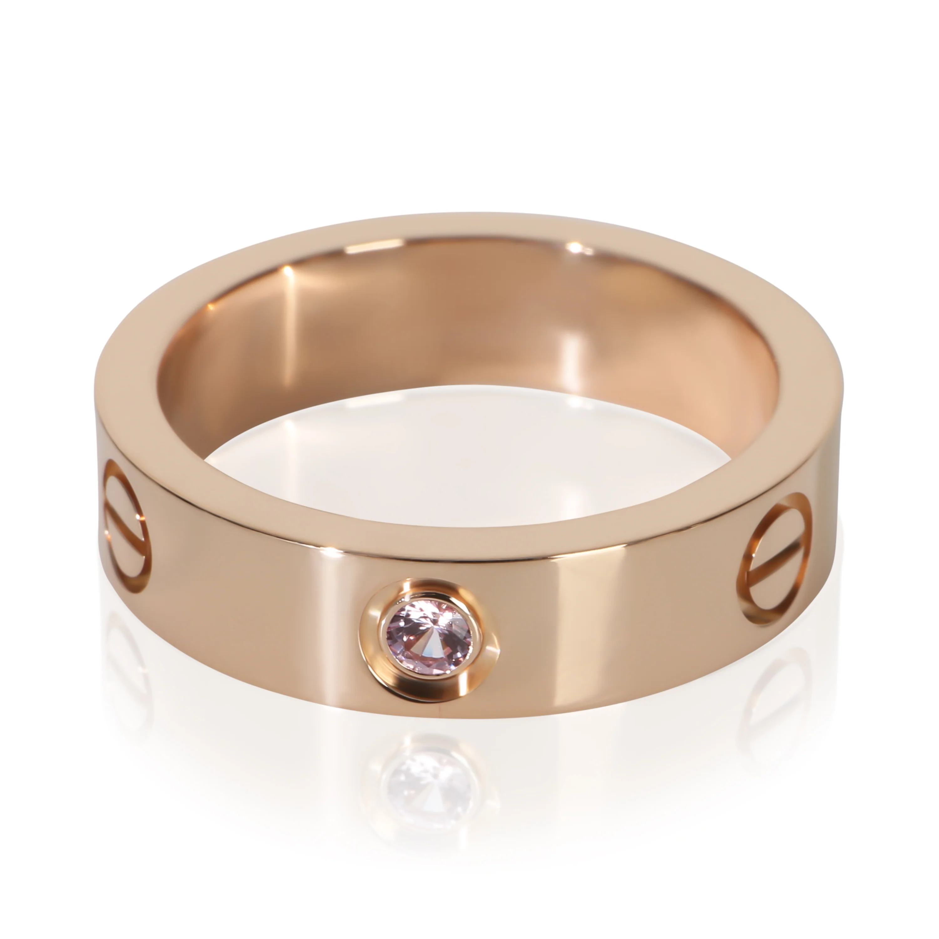 Rose Gold Sapphire Love Ring