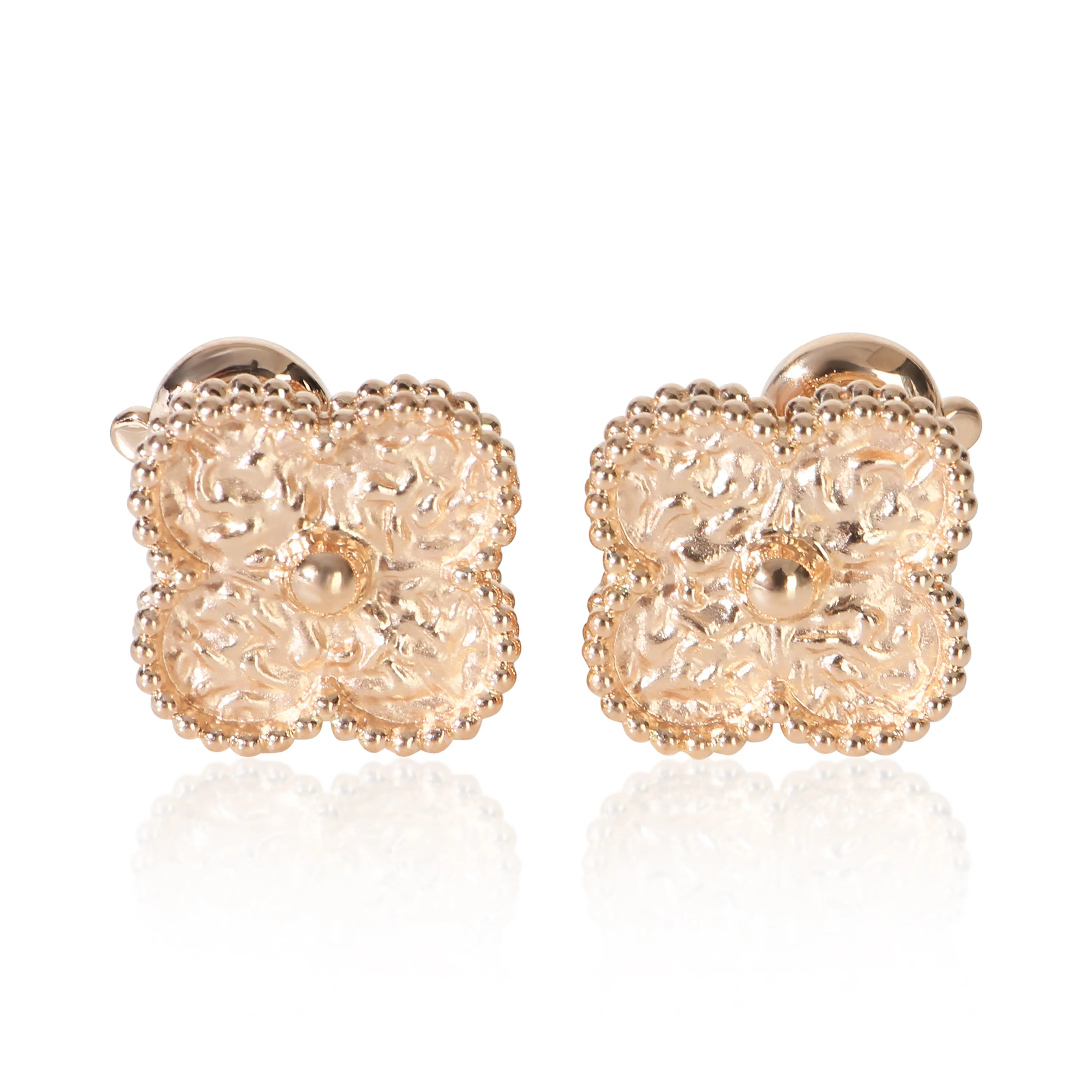 Rose Gold  Vintage Alhambra Earrings