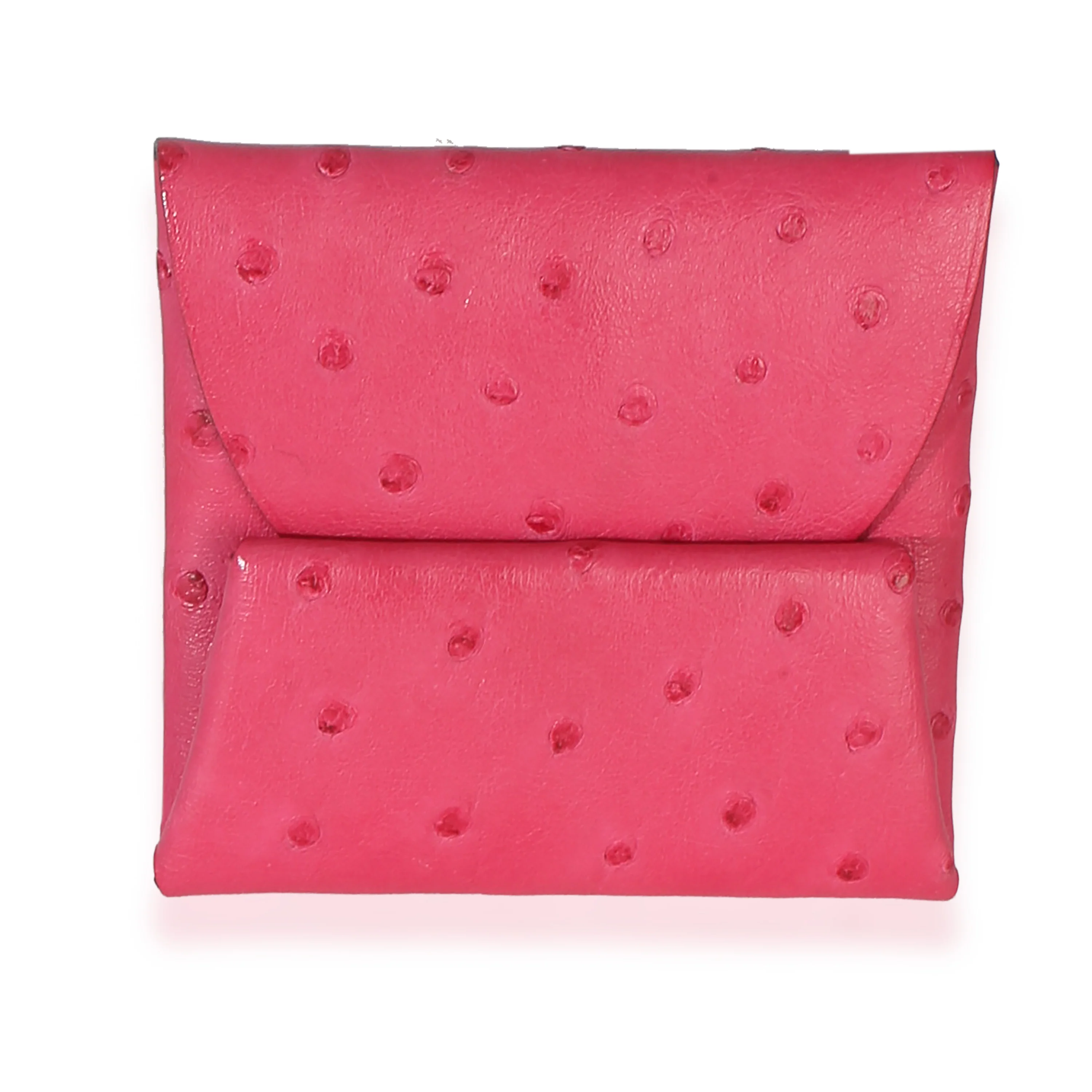 Rose Tyrien Ostrich Bastia Change Purse