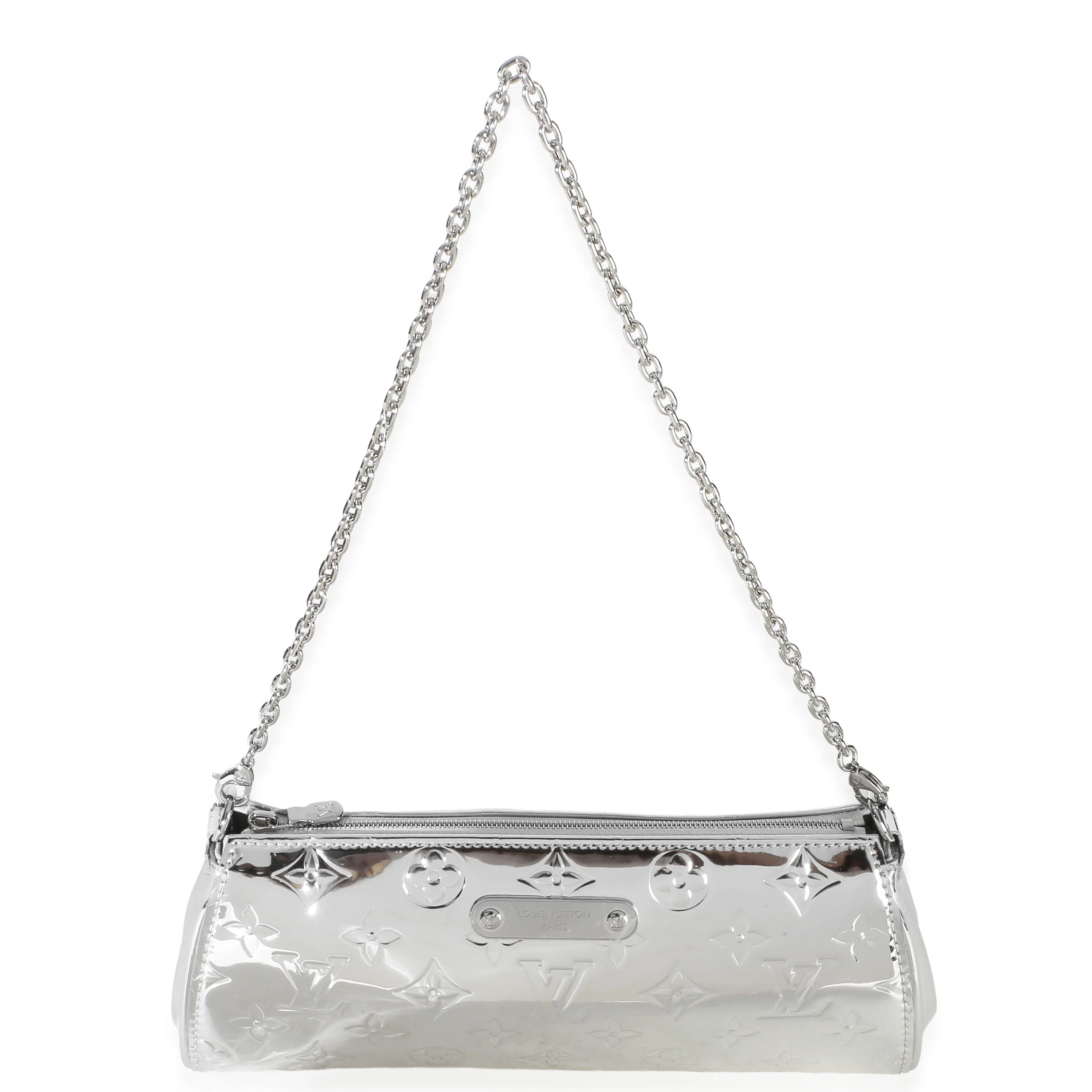 Silver Monogram Miroir Pochette Eva