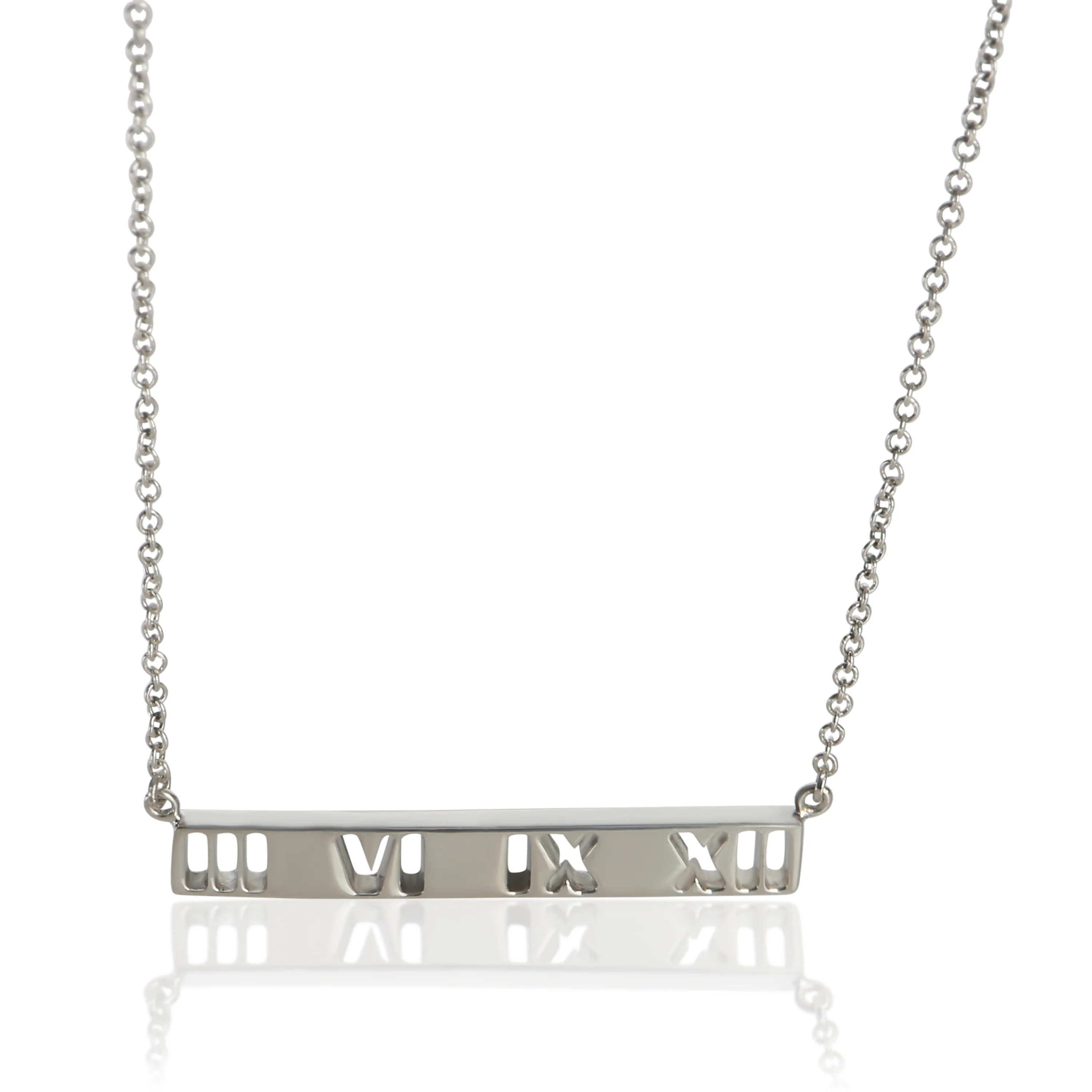 Sterling Silver  Atlas Pierced Bar Pendant