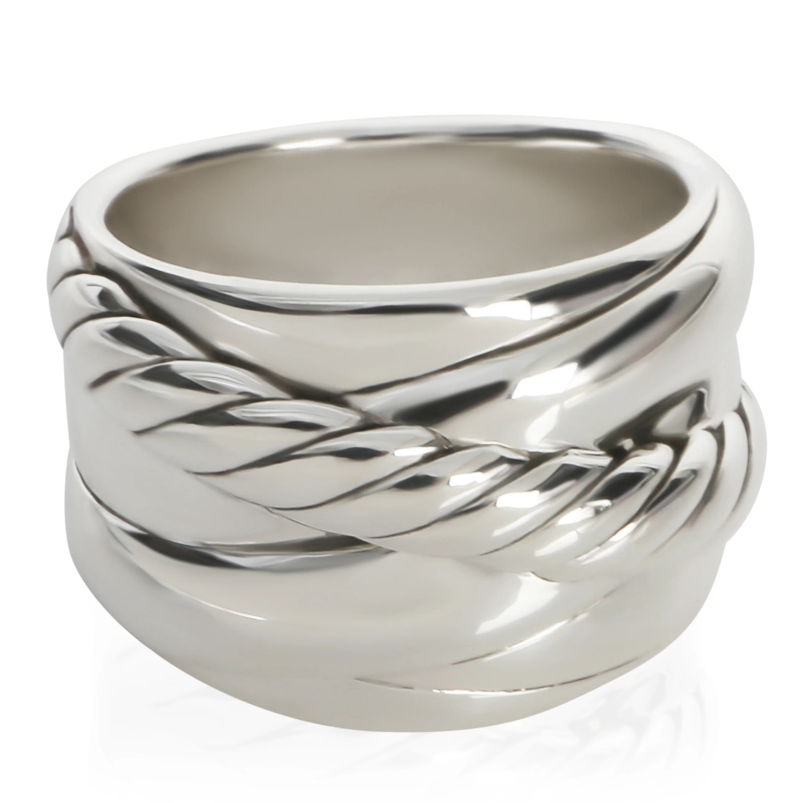 Sterling Silver  Crossover Ring