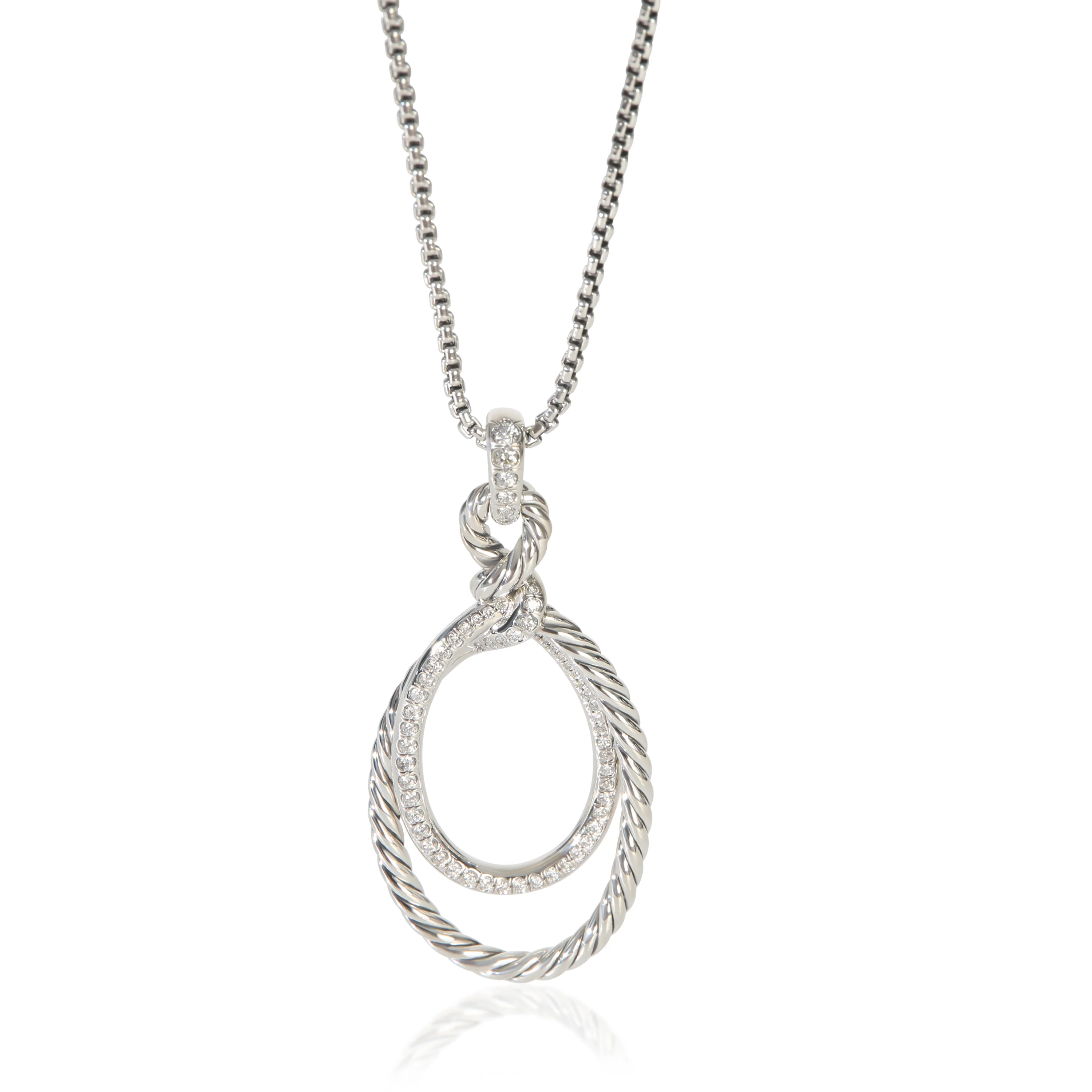 Sterling Silver Diamond Continuance Pendant