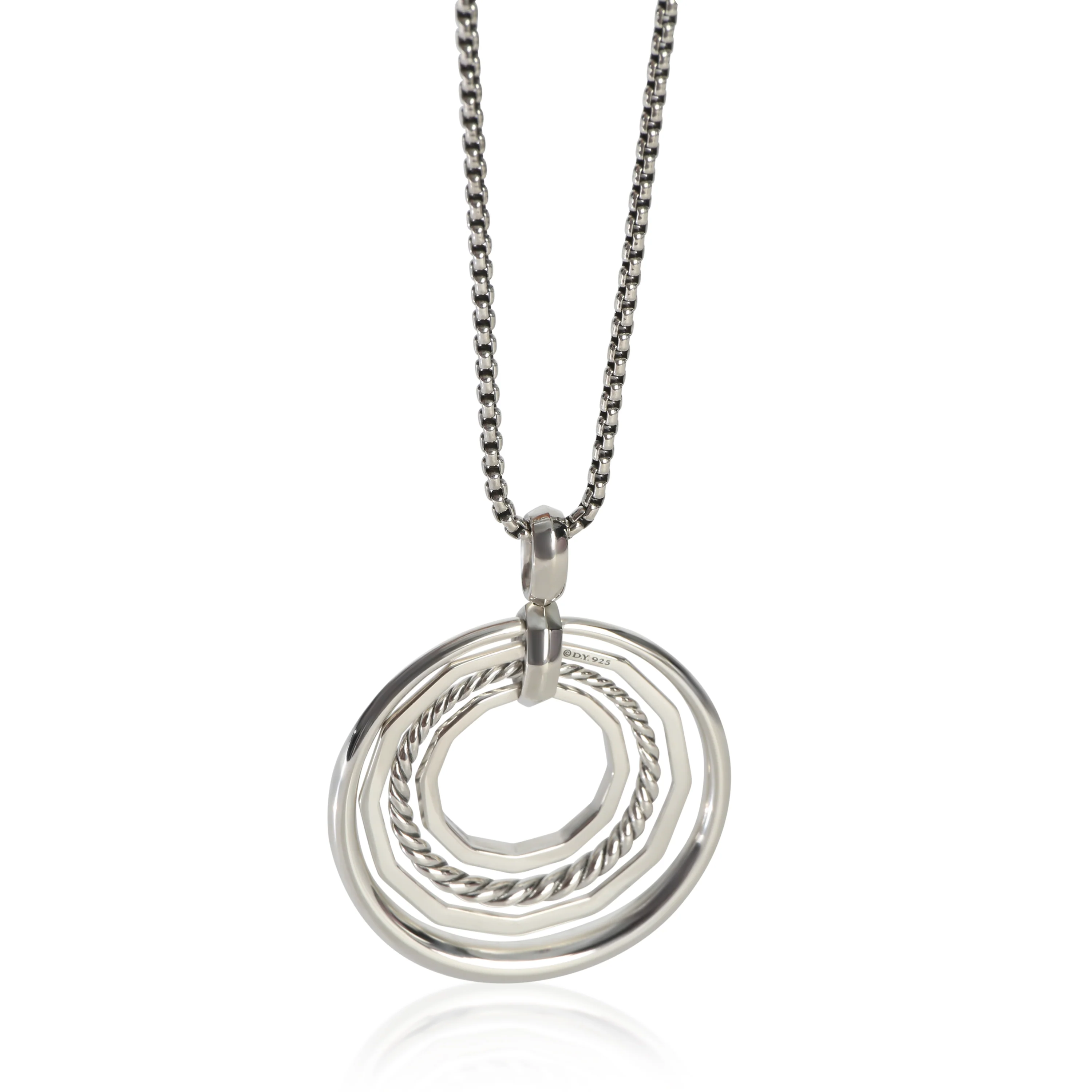 Sterling Silver Diamond Medium Model Stax Pendant