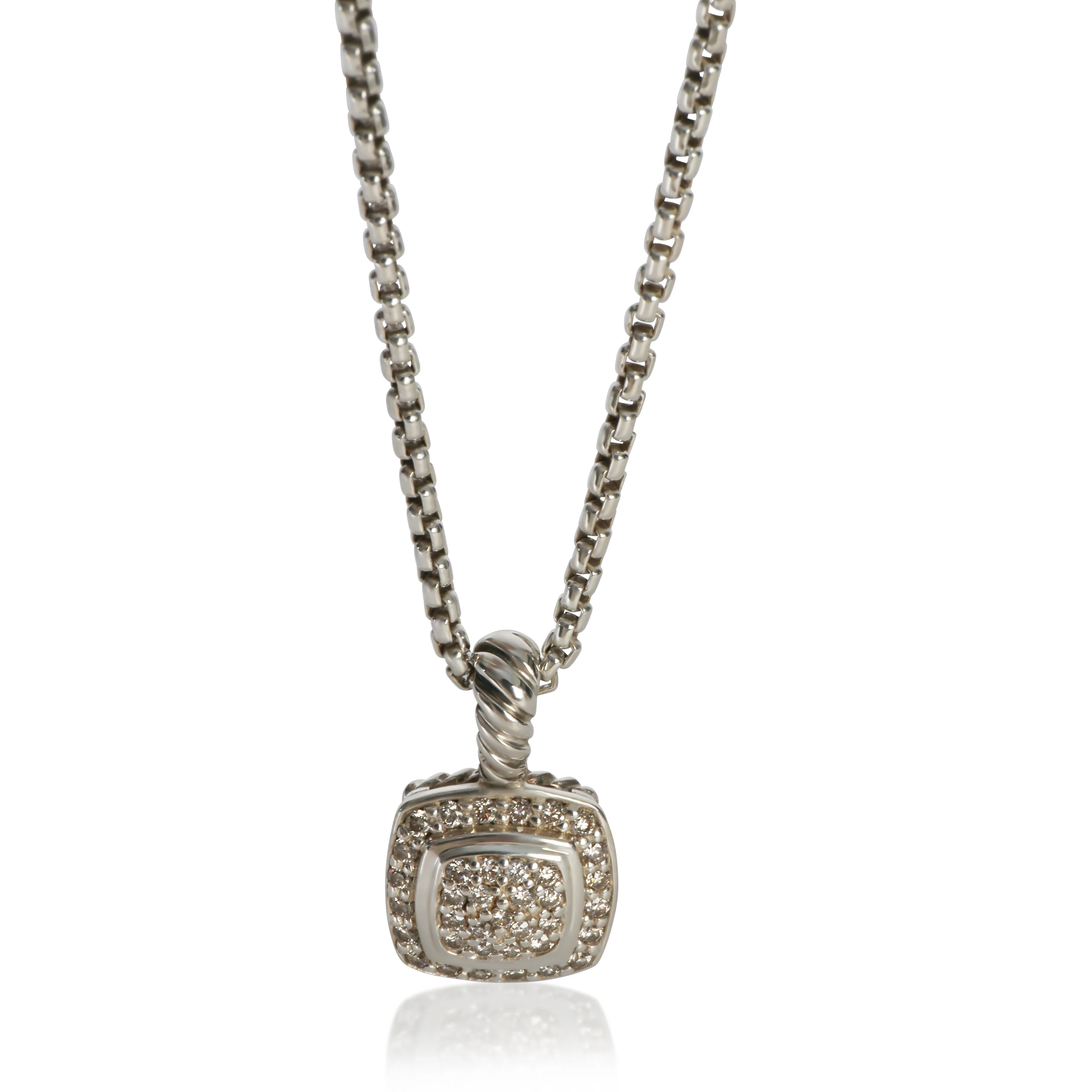 Sterling Silver Diamond Petite Albion Pendant