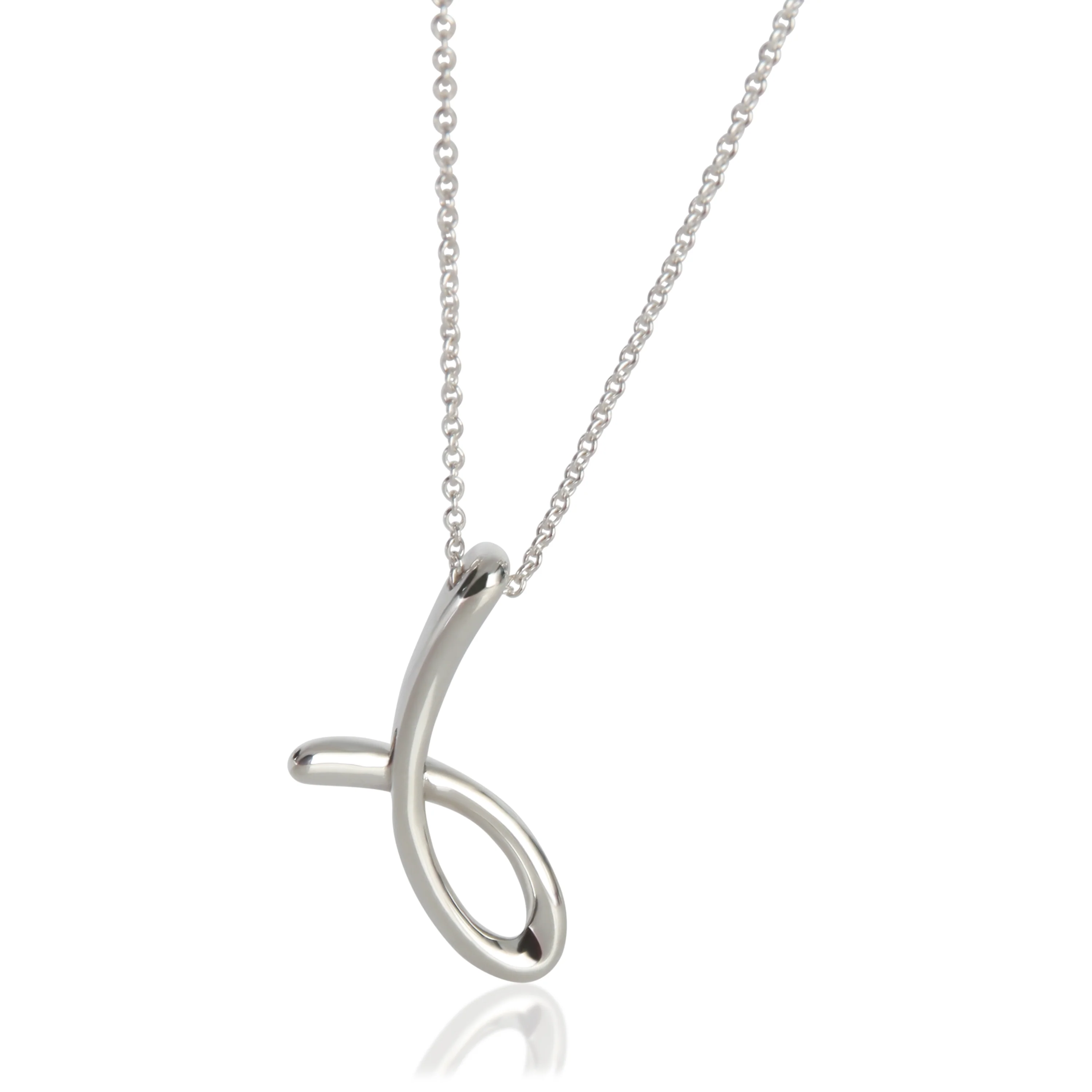 Sterling Silver  Elsa Peretti Alphabet Initial J Pendant