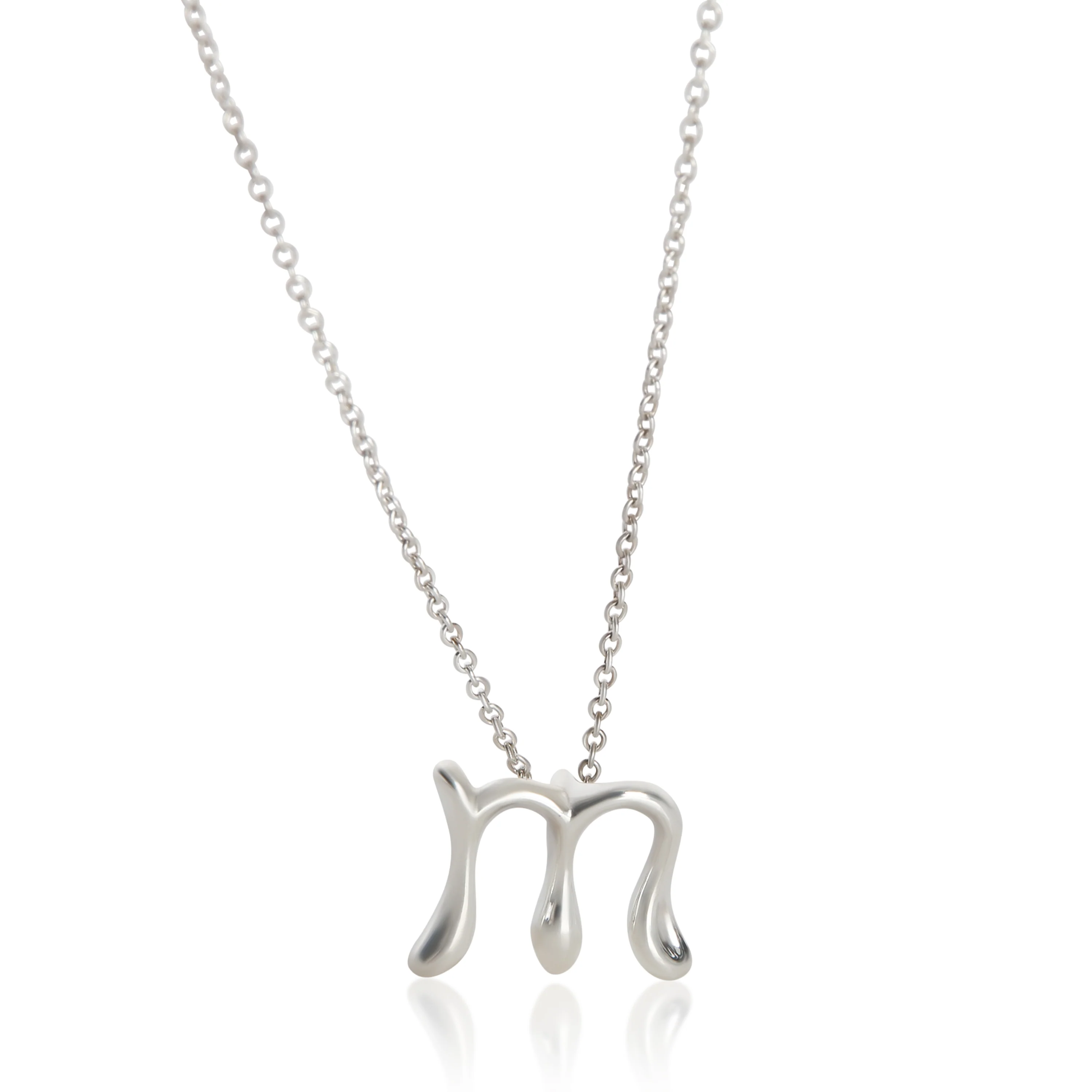 Sterling Silver  Elsa Peretti Alphabet Initial M Pendant