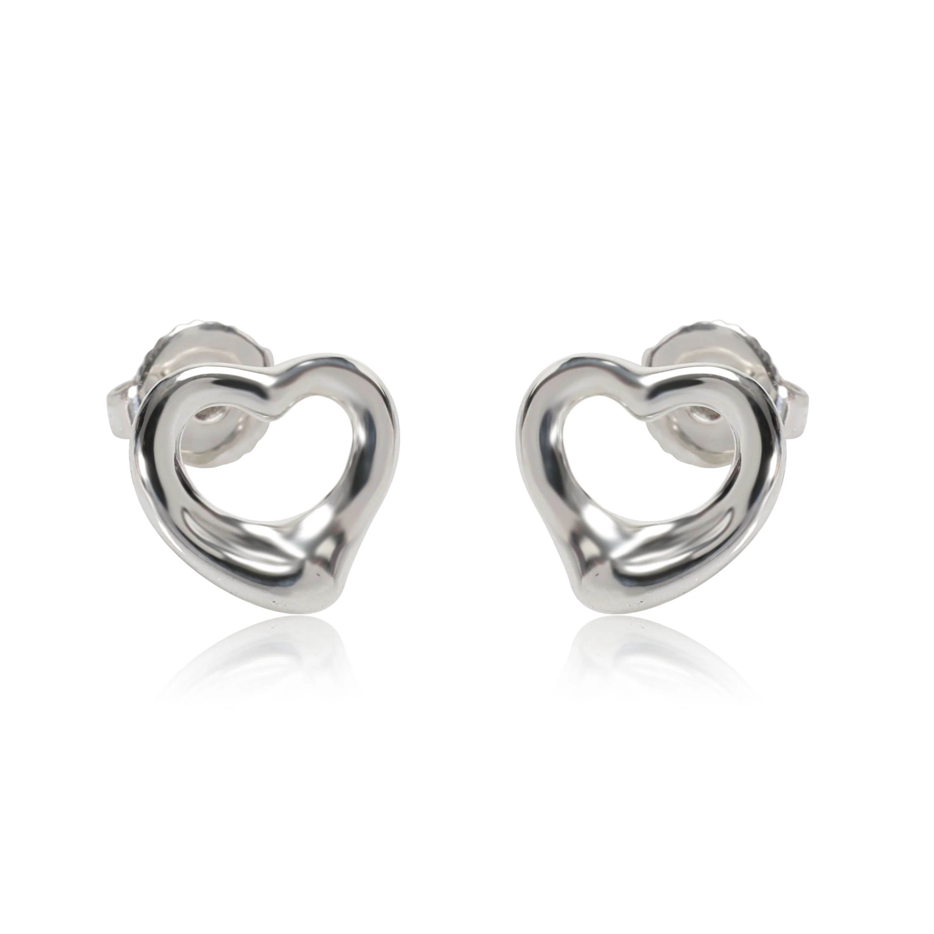 Sterling Silver  Elsa Peretti Open Heart Earrings