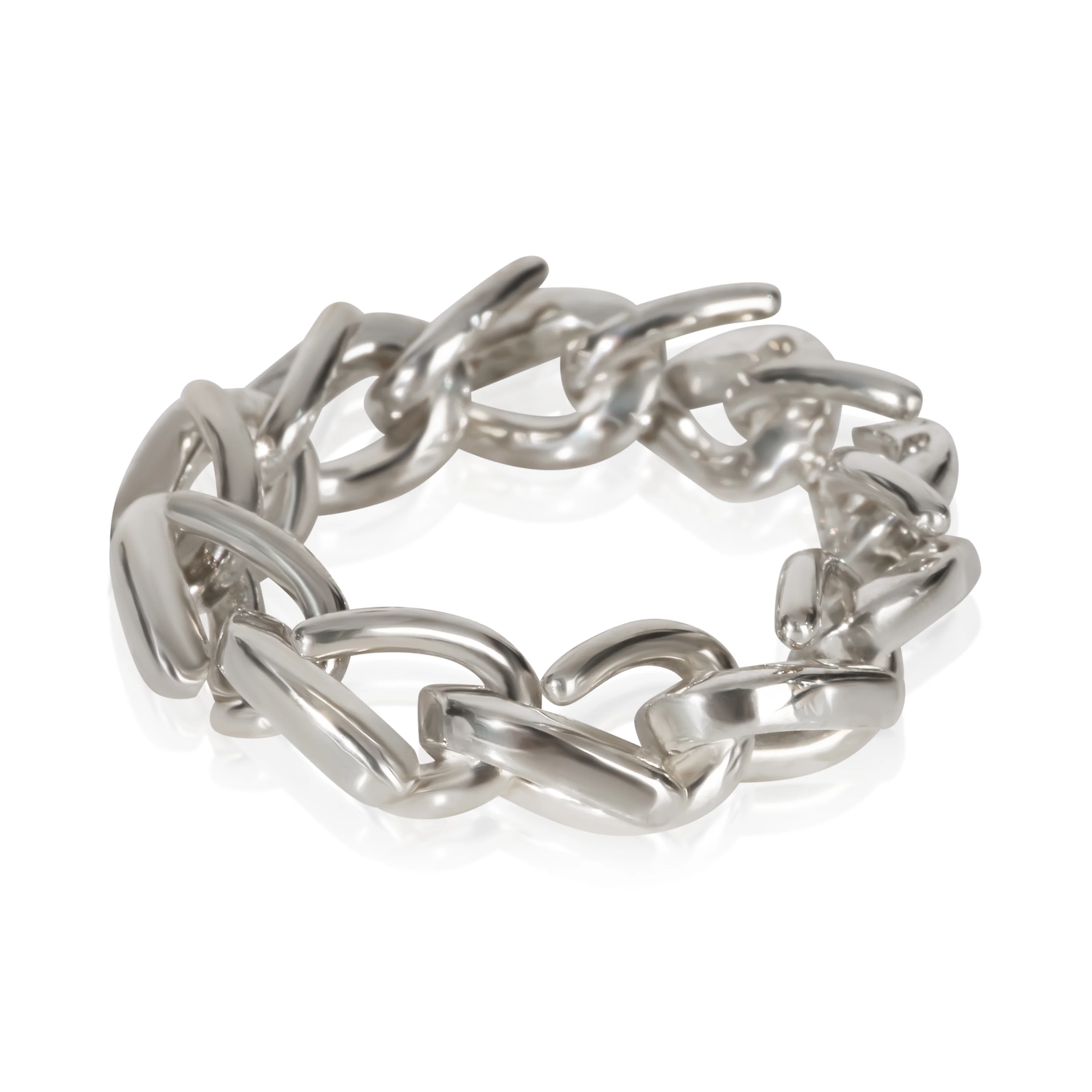 Sterling Silver  Forged Link Ring